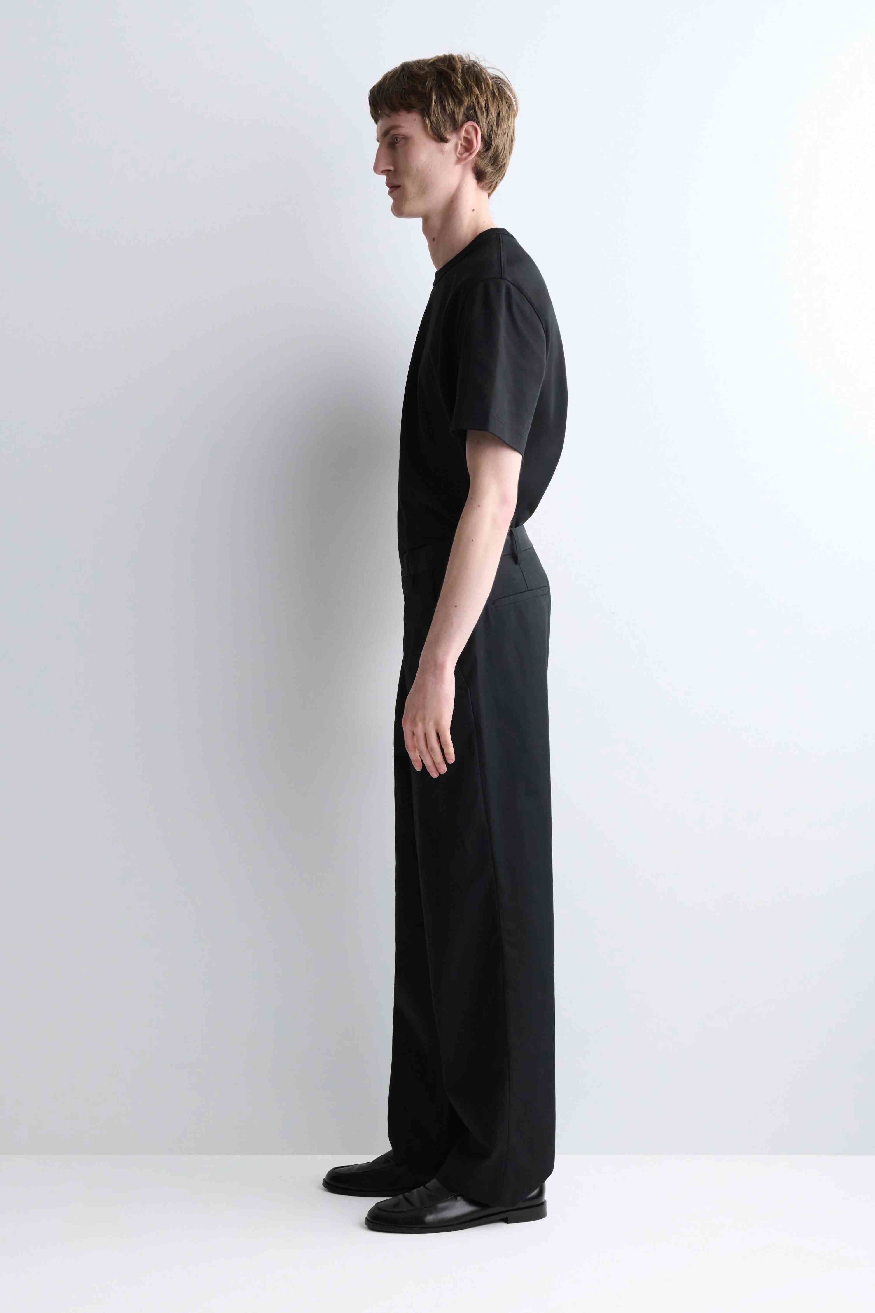 COTTON RELAXED-FIT WIDE-LEG CHINOS - 4