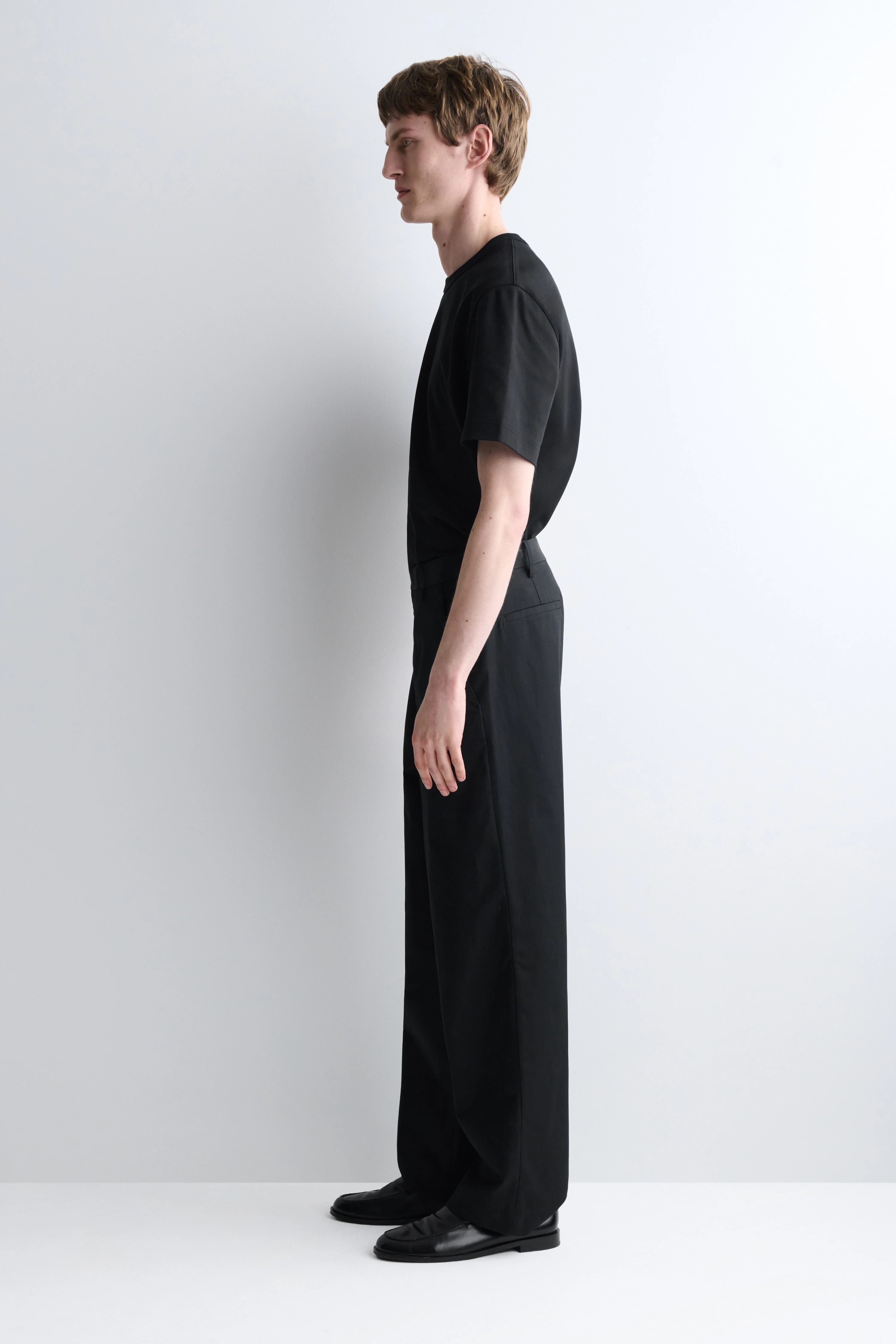 COTTON RELAXED-FIT WIDE-LEG CHINOS - 4