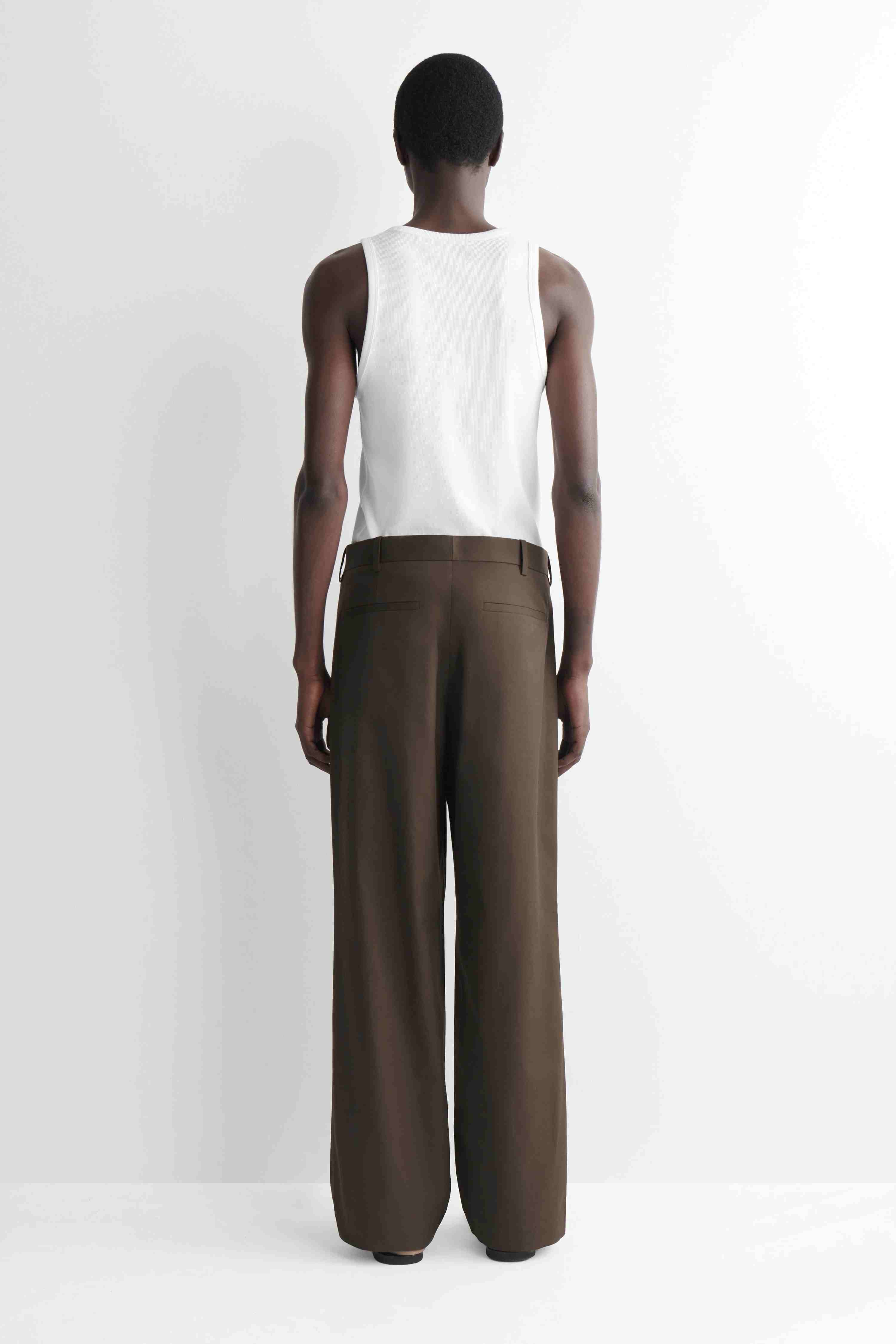 COTTON RELAXED-FIT WIDE-LEG CHINOS - 2