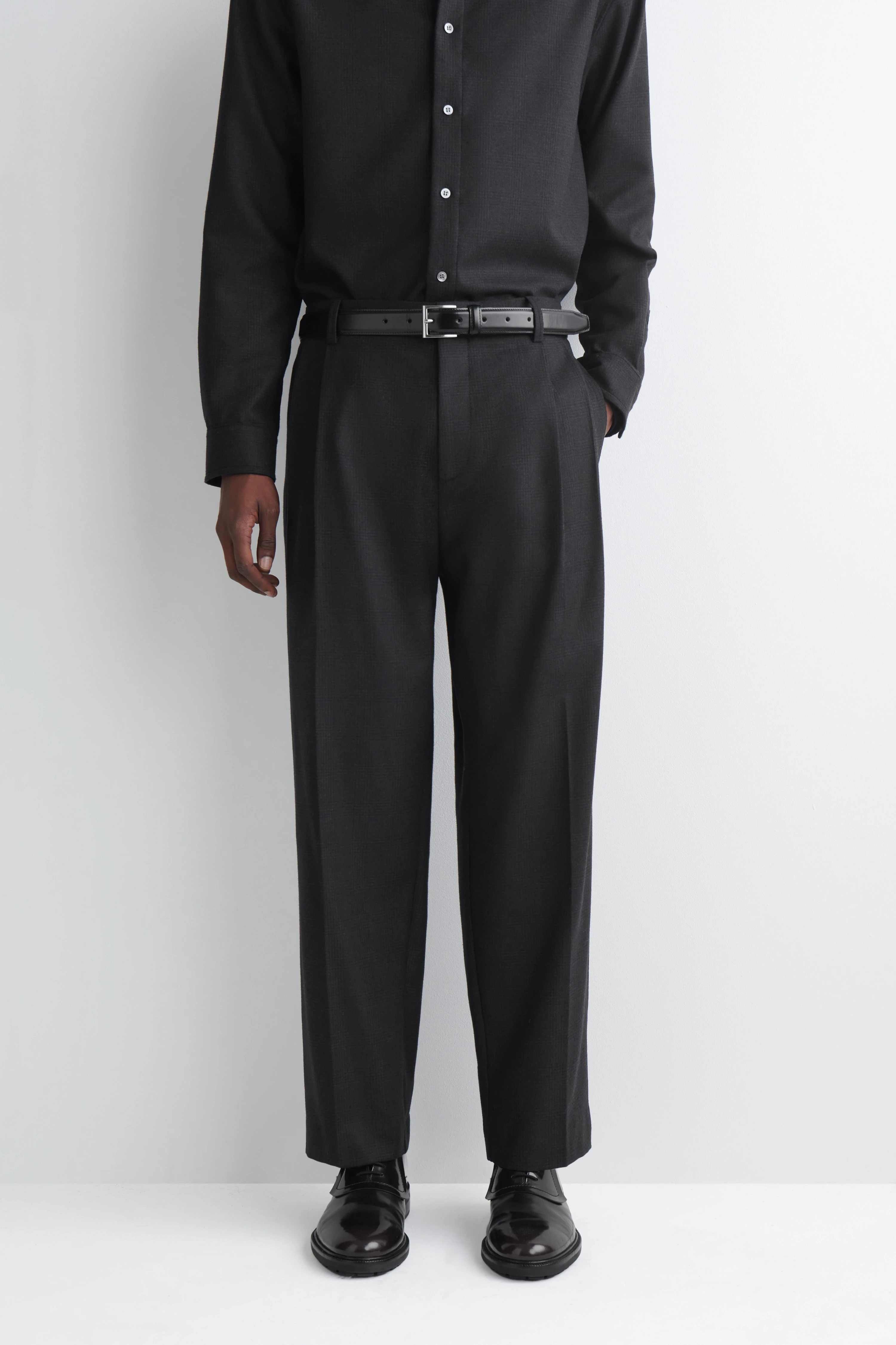 PLEATED WOOL RELAXED-FIT STRAIGHT-LEG TROUSERS - 3