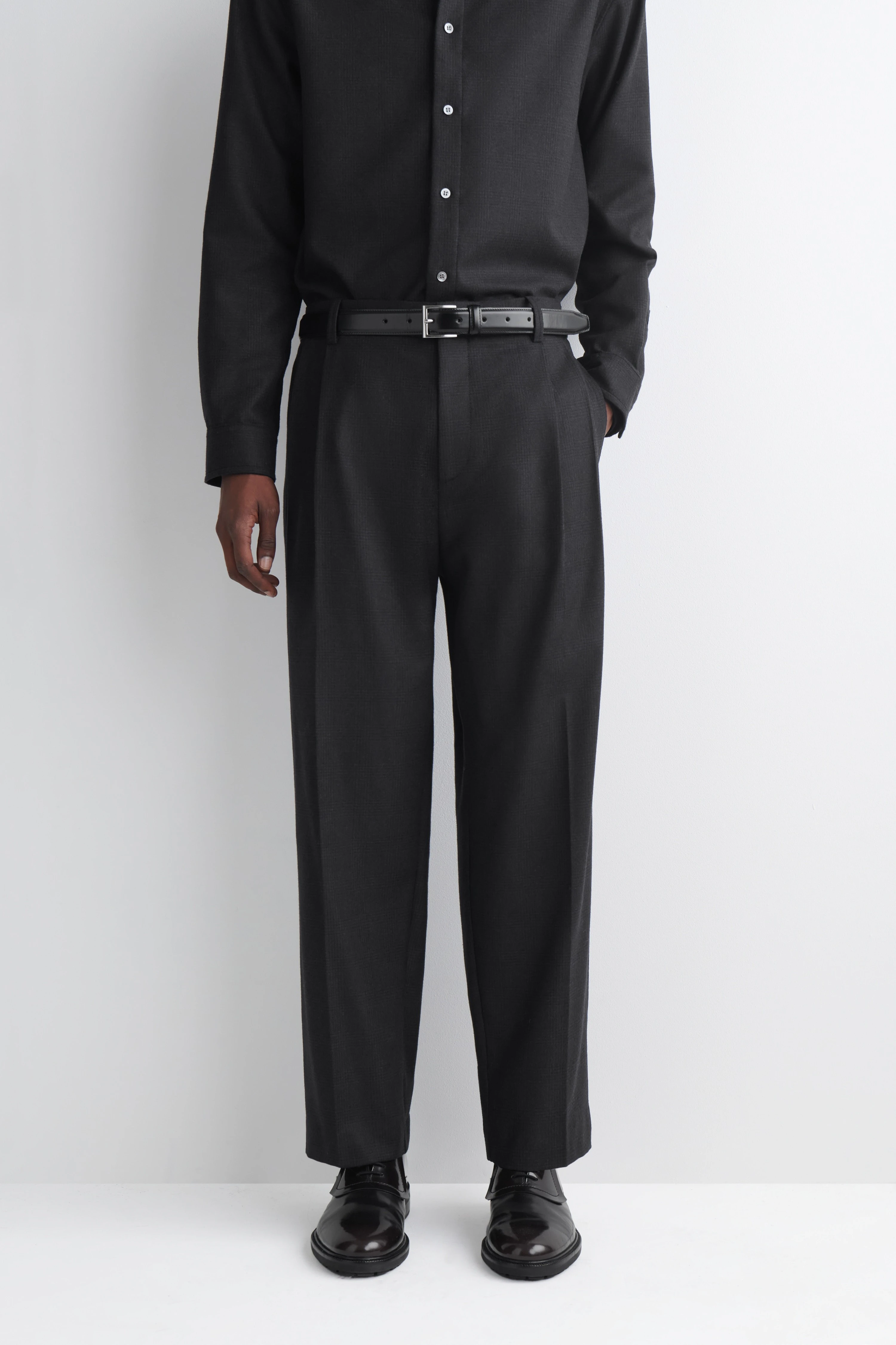 PLEATED WOOL RELAXED-FIT STRAIGHT-LEG TROUSERS - 3
