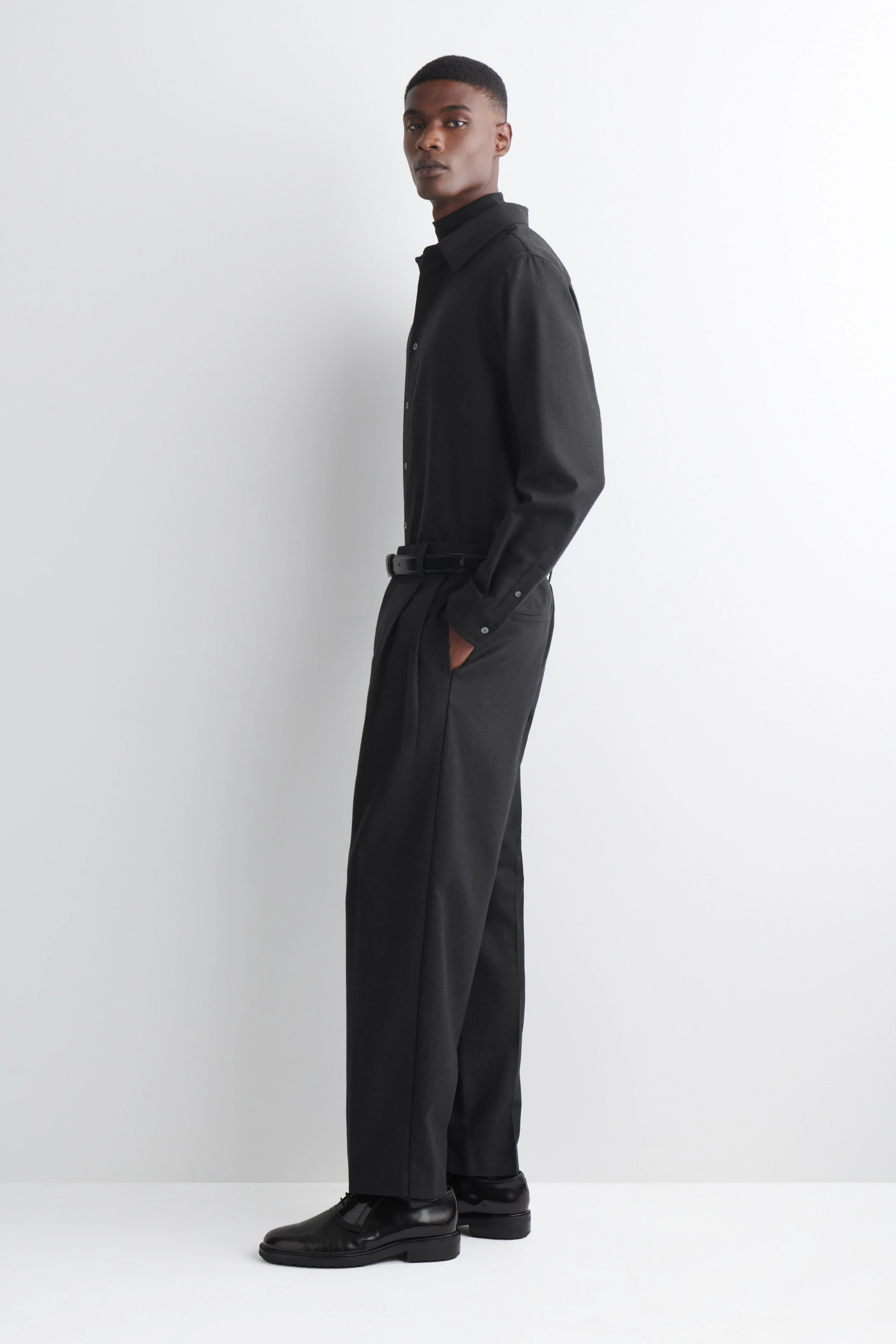 PLEATED WOOL RELAXED-FIT STRAIGHT-LEG TROUSERS - 4