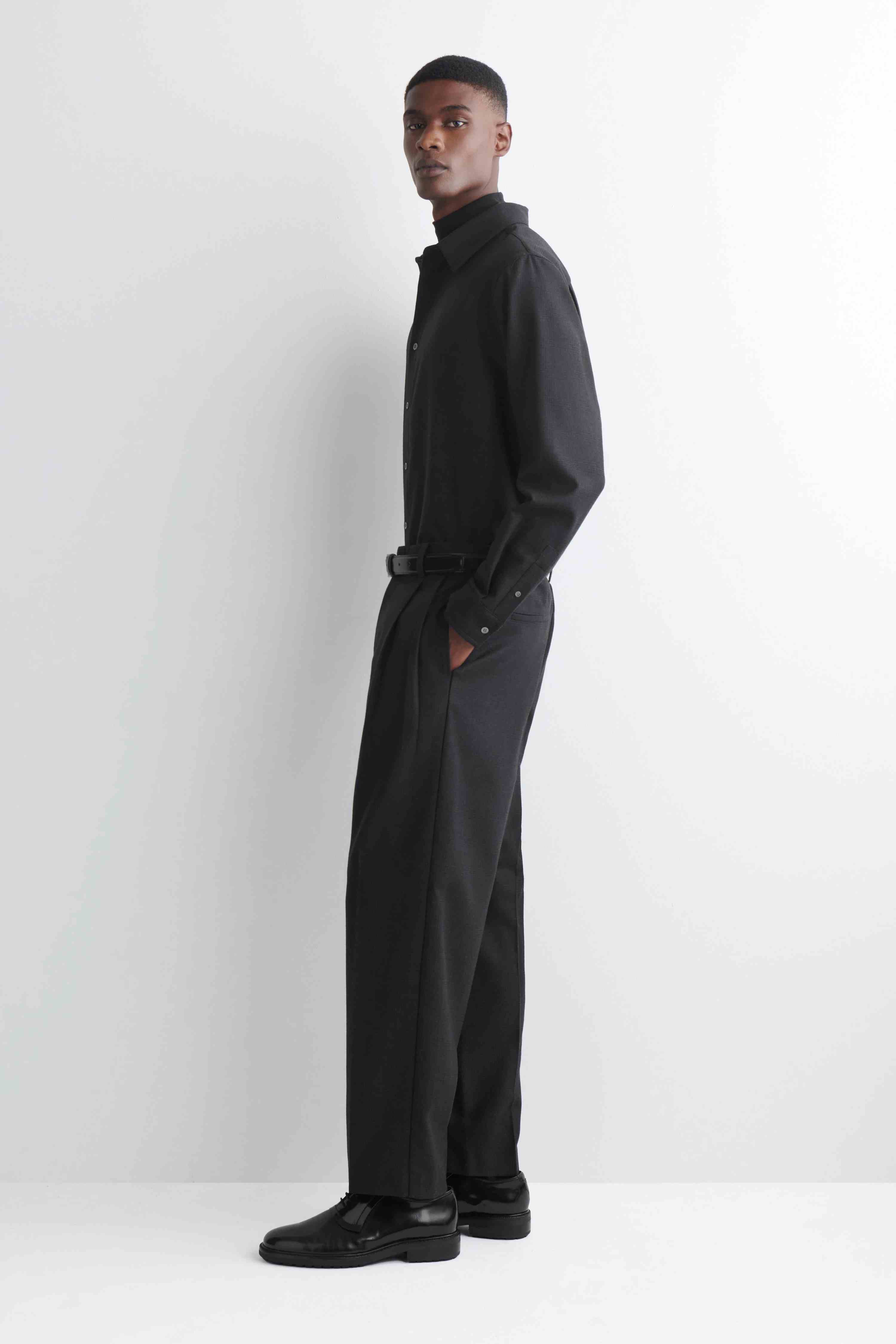 PLEATED WOOL RELAXED-FIT STRAIGHT-LEG TROUSERS - 4