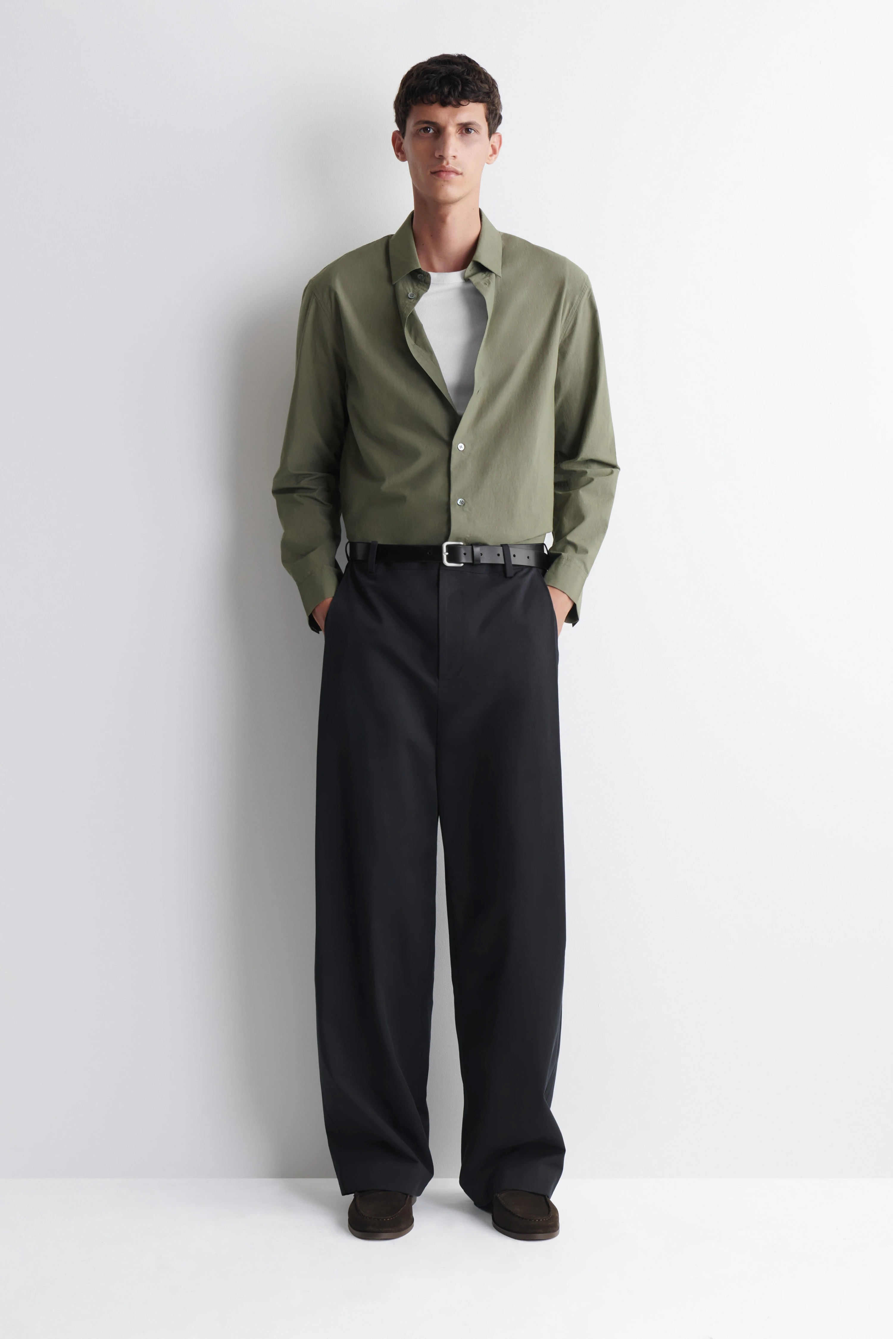 RELAXED PIMA COTTON-POPLIN SHIRT - 3