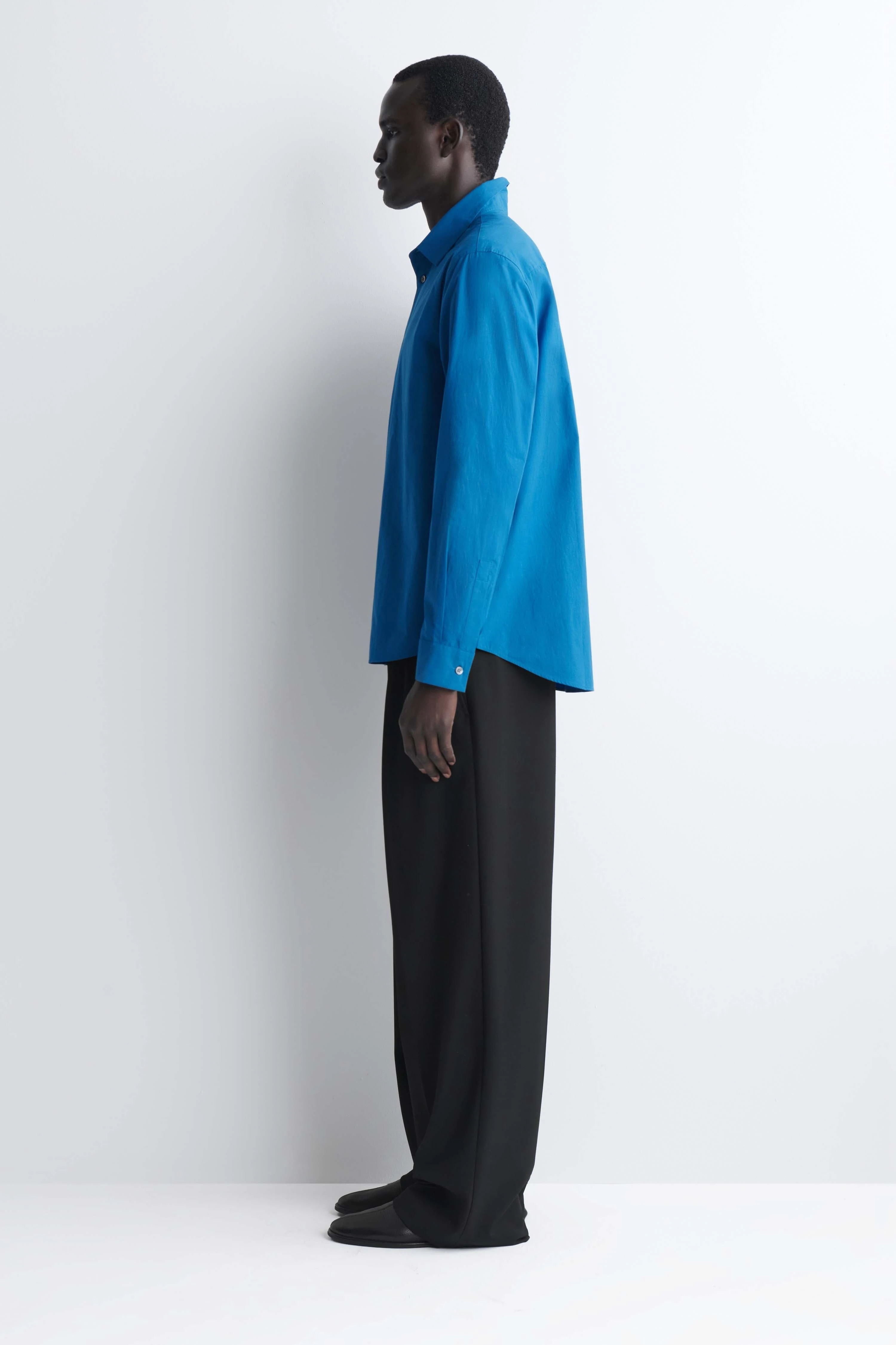 RELAXED PIMA COTTON-POPLIN SHIRT - 4