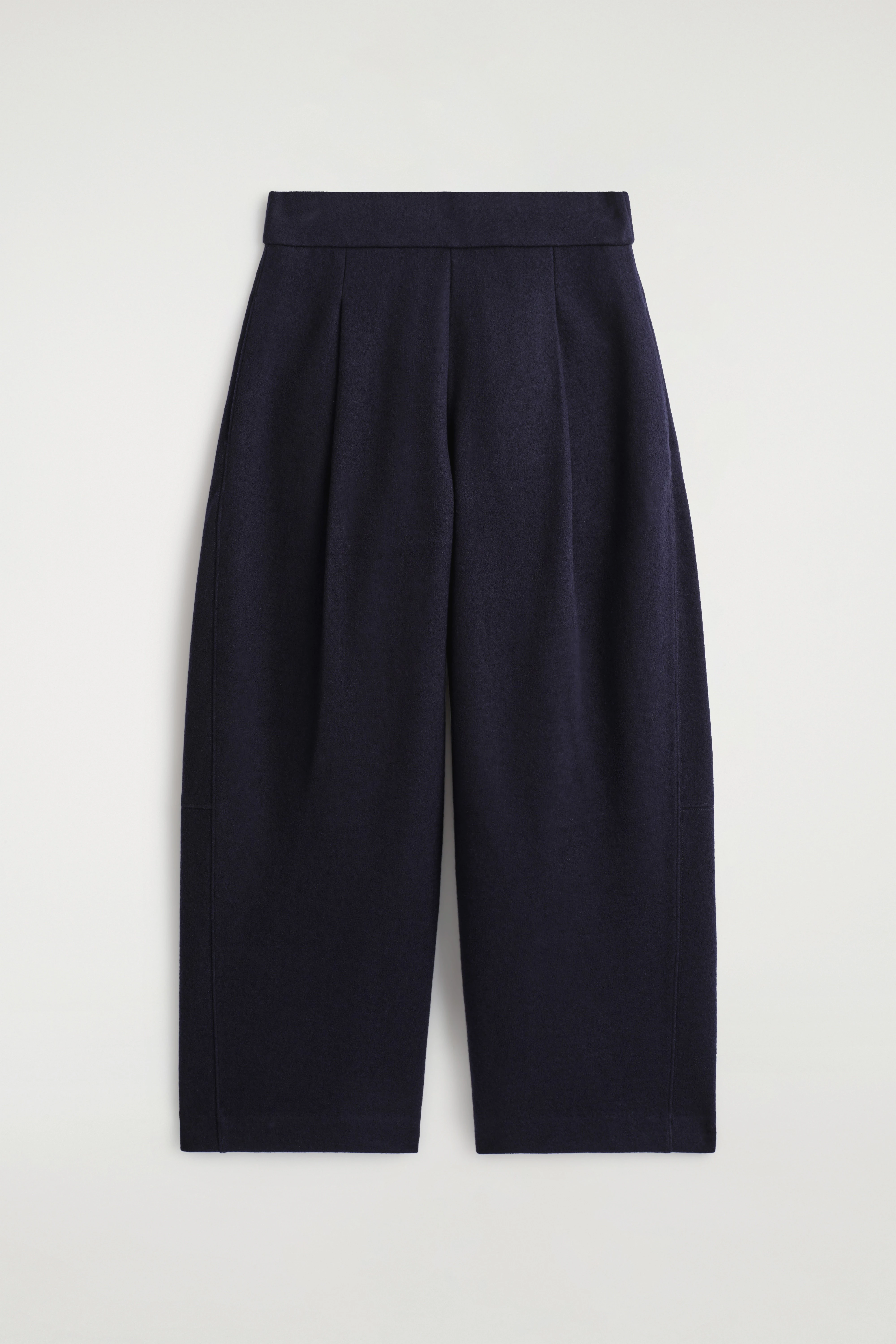 BOILED-WOOL BARREL-LEG TROUSERS - 1