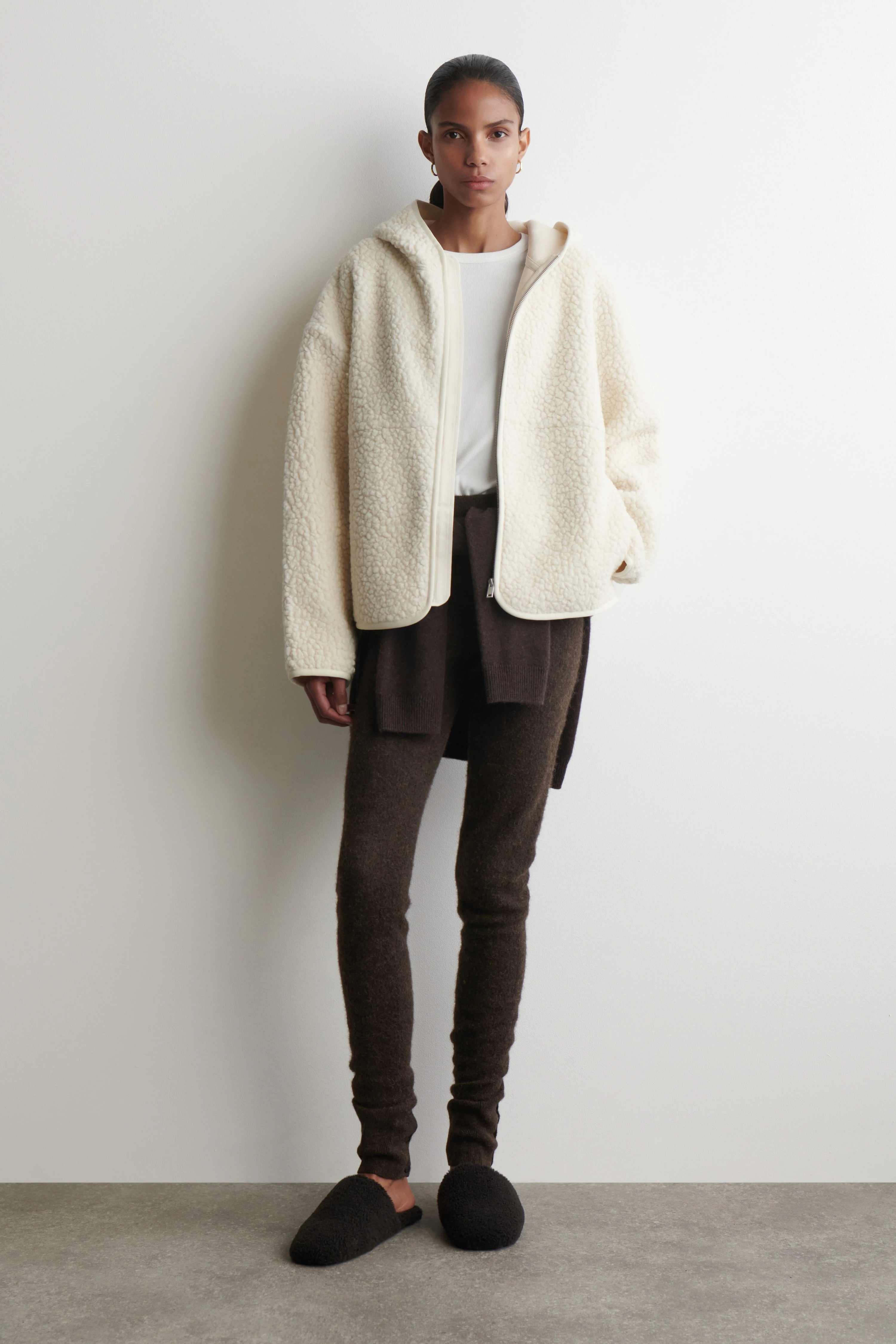 HOODED TEDDY JACKET - 1