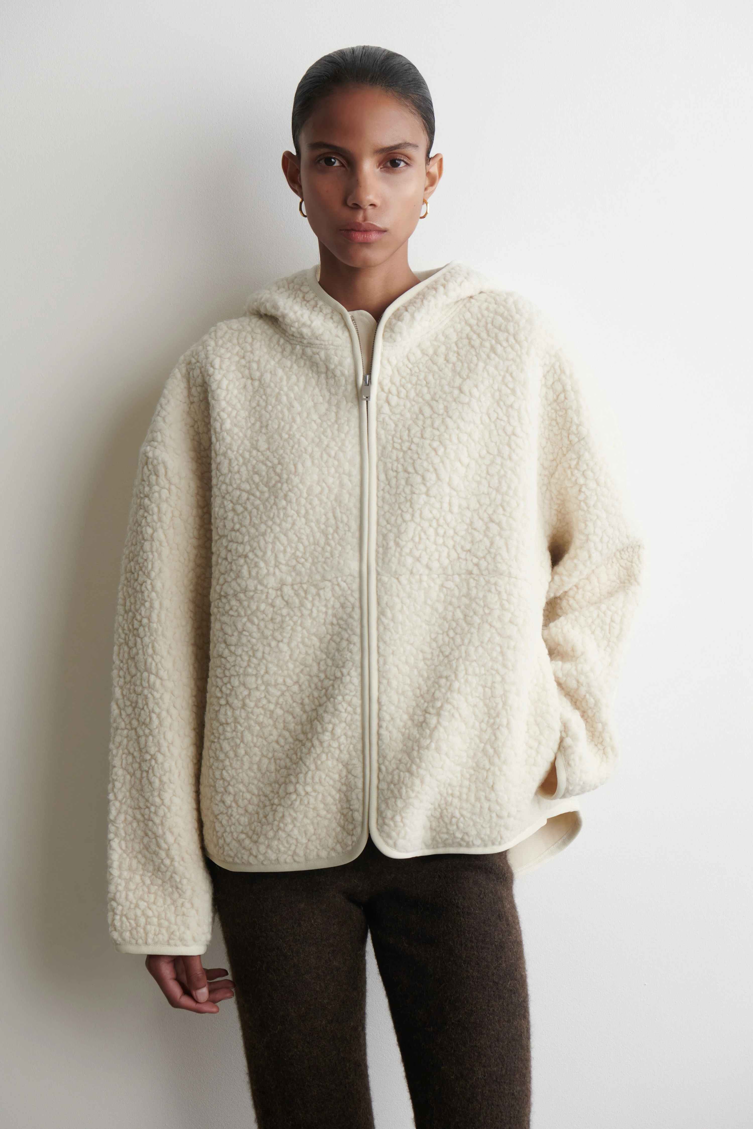 HOODED TEDDY JACKET - 3