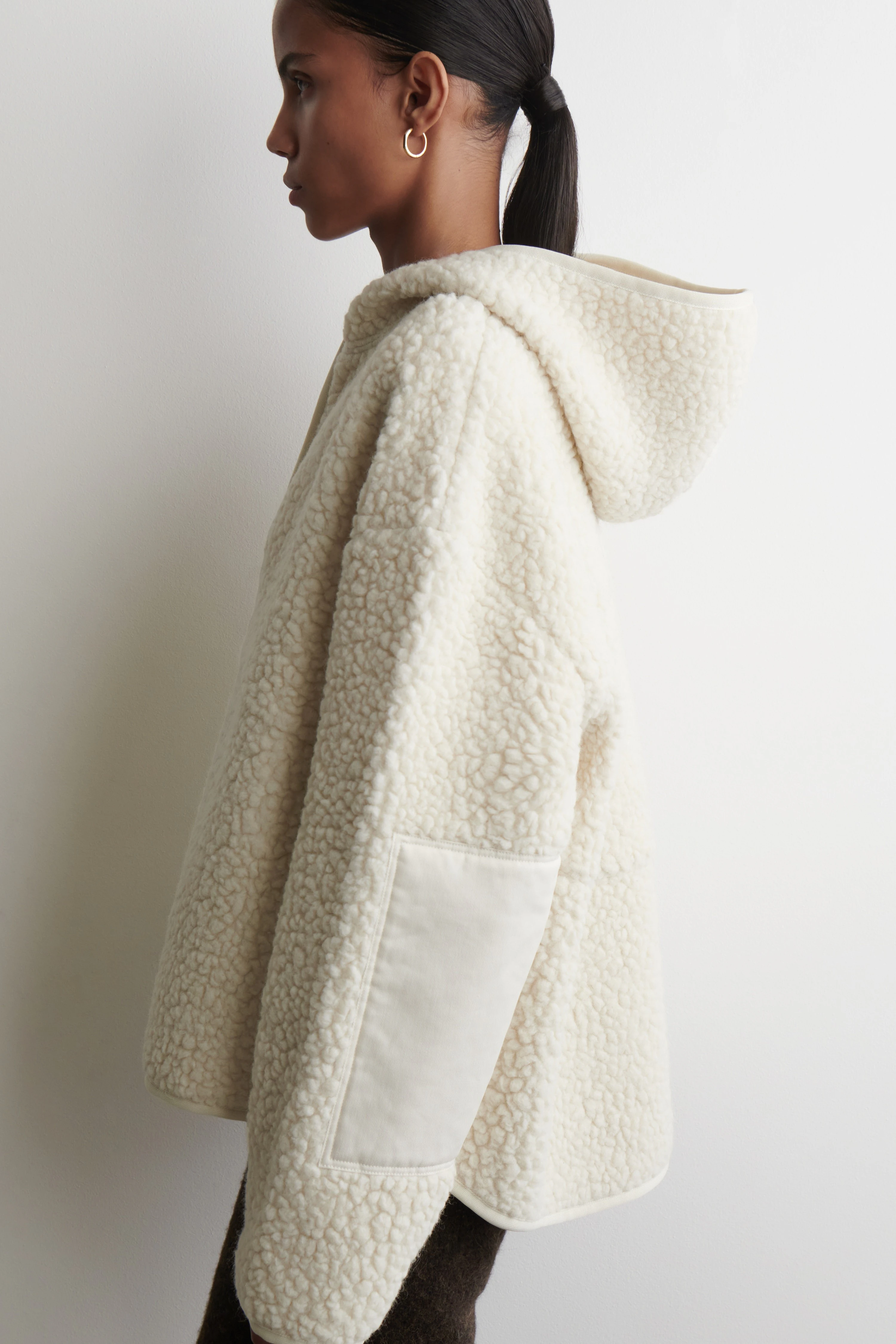 HOODED TEDDY JACKET - 5