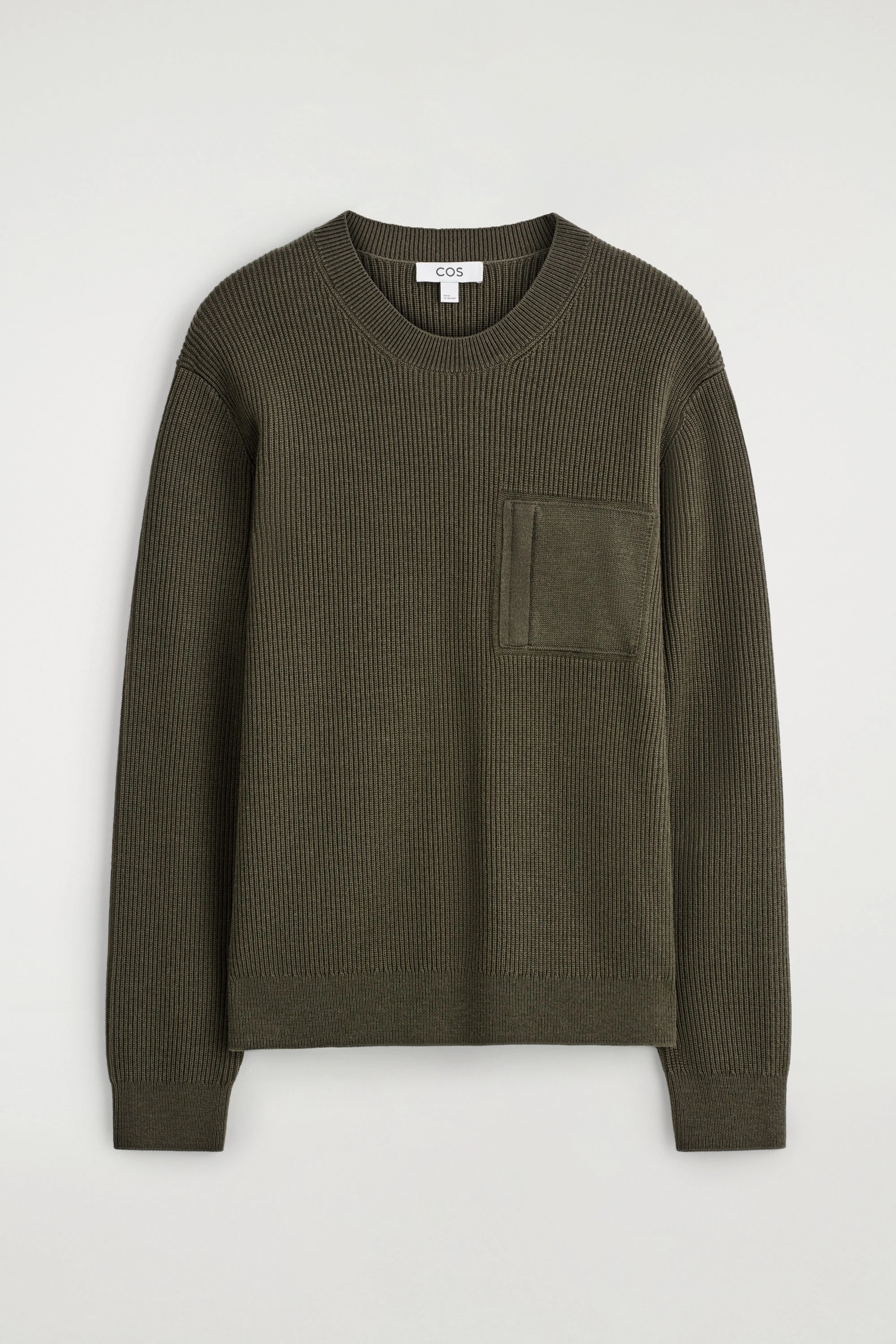POCKET-DETAIL WOOL CREW-NECK JUMPER - 1