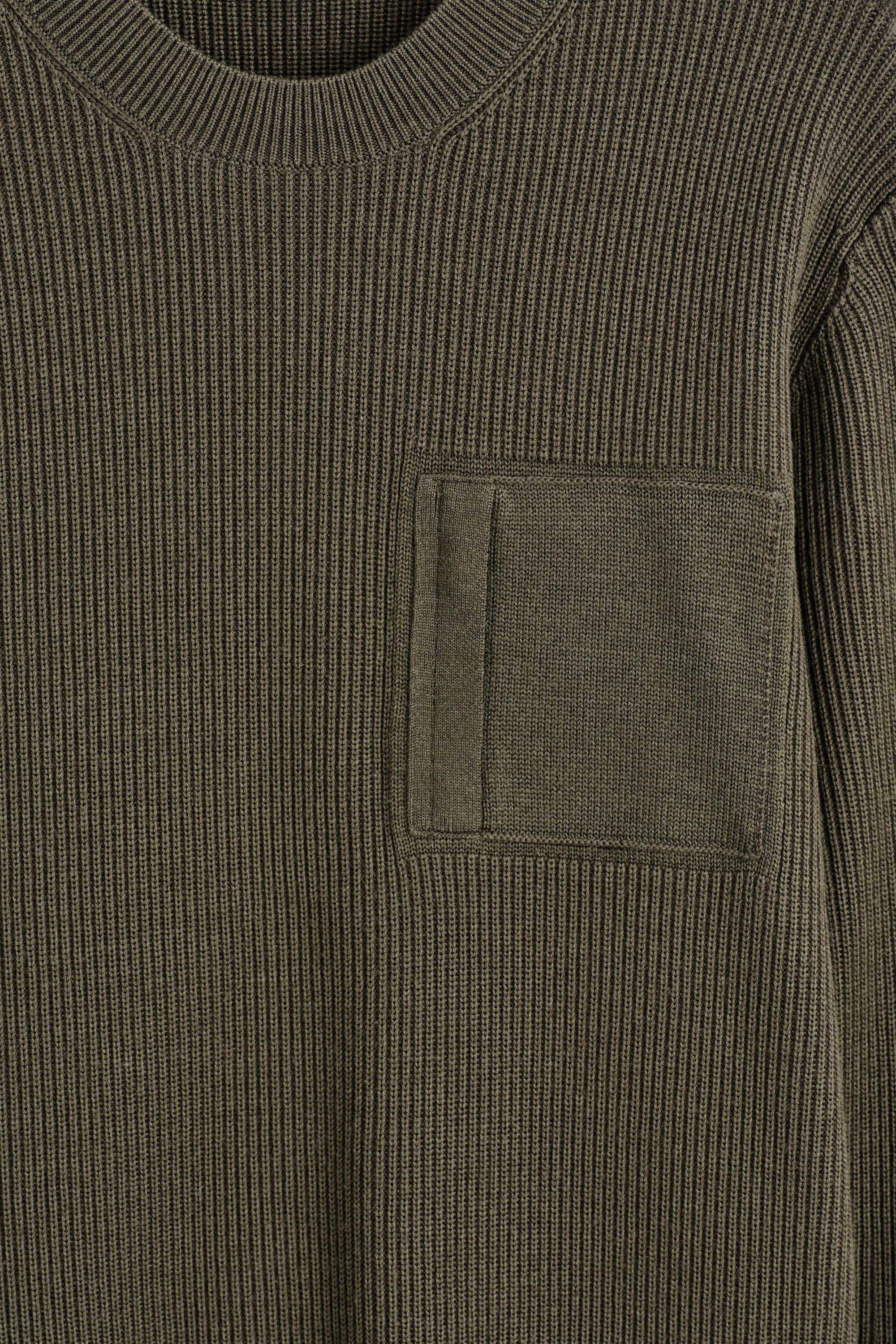 POCKET-DETAIL WOOL CREW-NECK JUMPER - 2