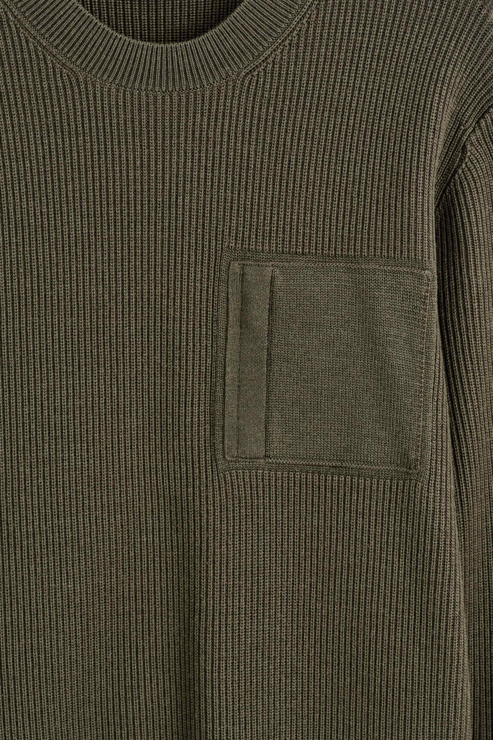 POCKET-DETAIL WOOL CREW-NECK JUMPER - 2