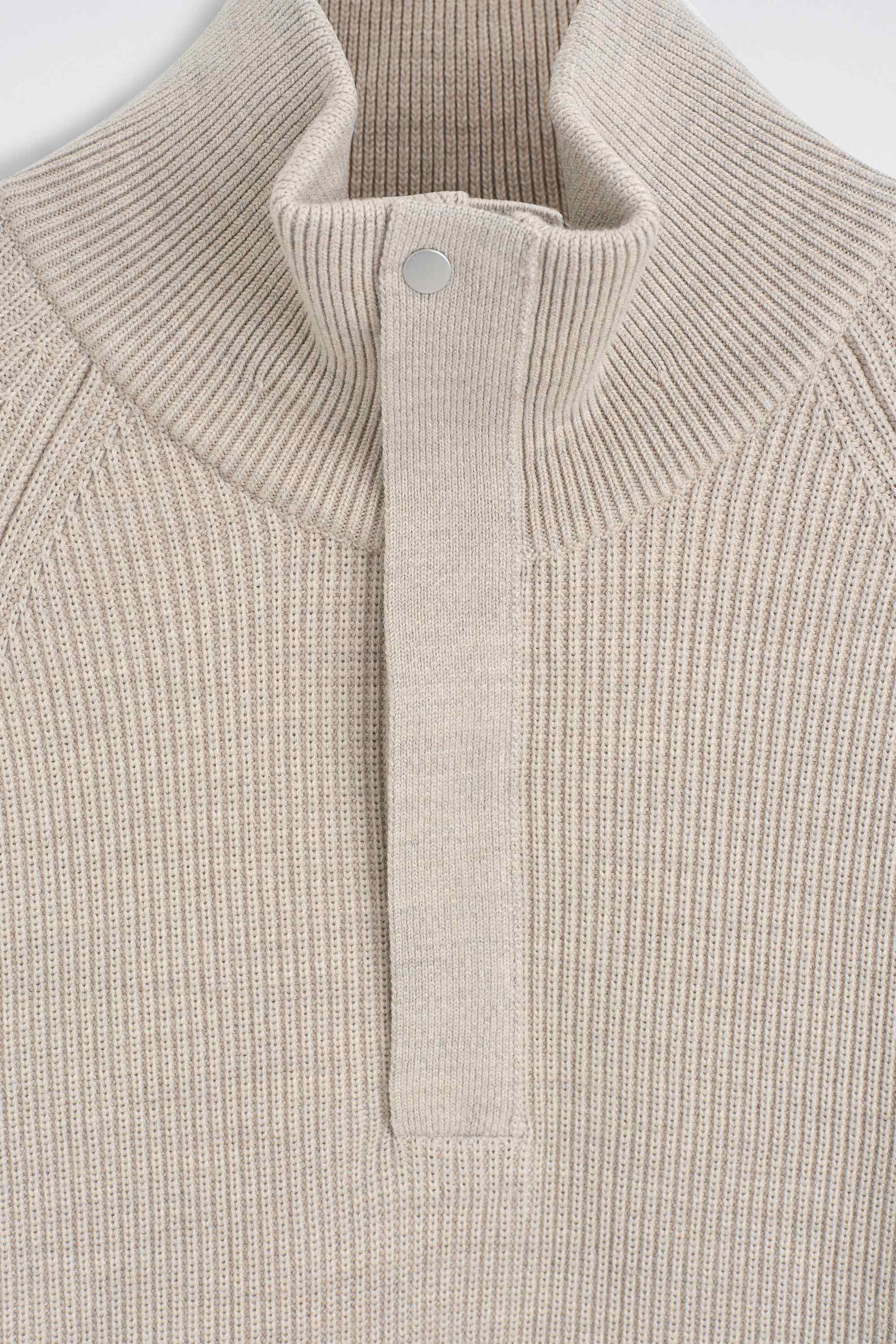 RIBBED WOOL HALF-ZIP JUMPER - 7