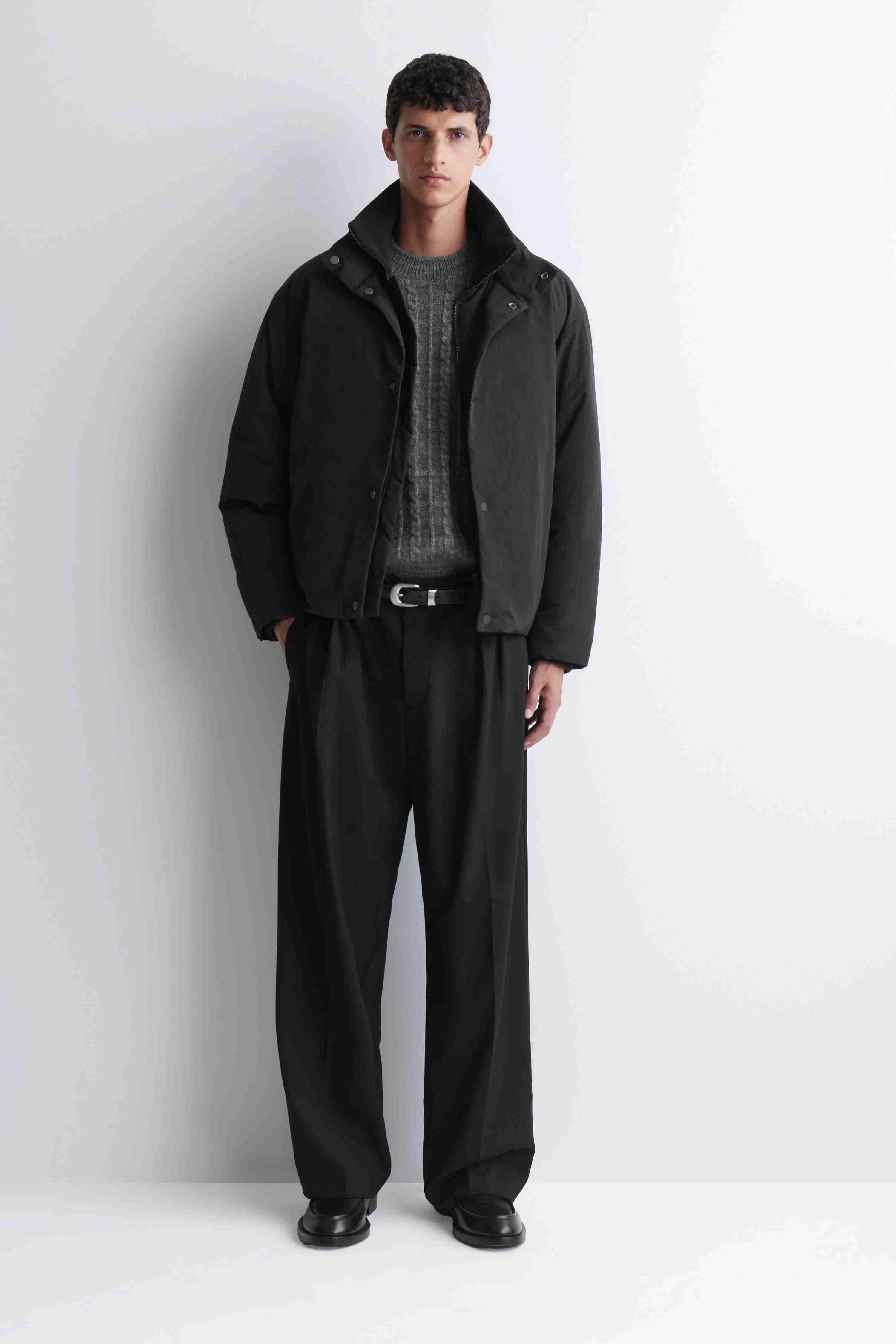 PADDED FUNNEL-NECK DOWN JACKET