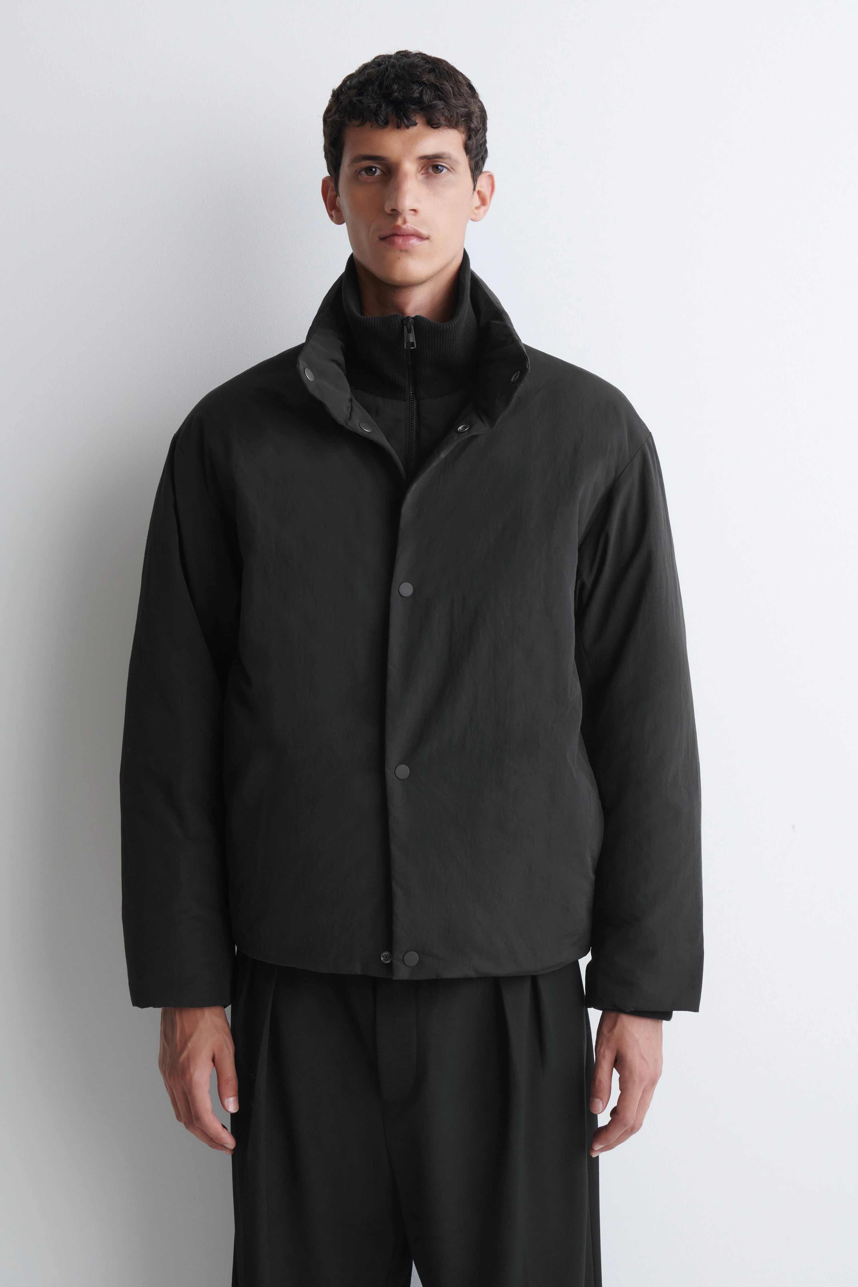 PADDED FUNNEL-NECK DOWN JACKET