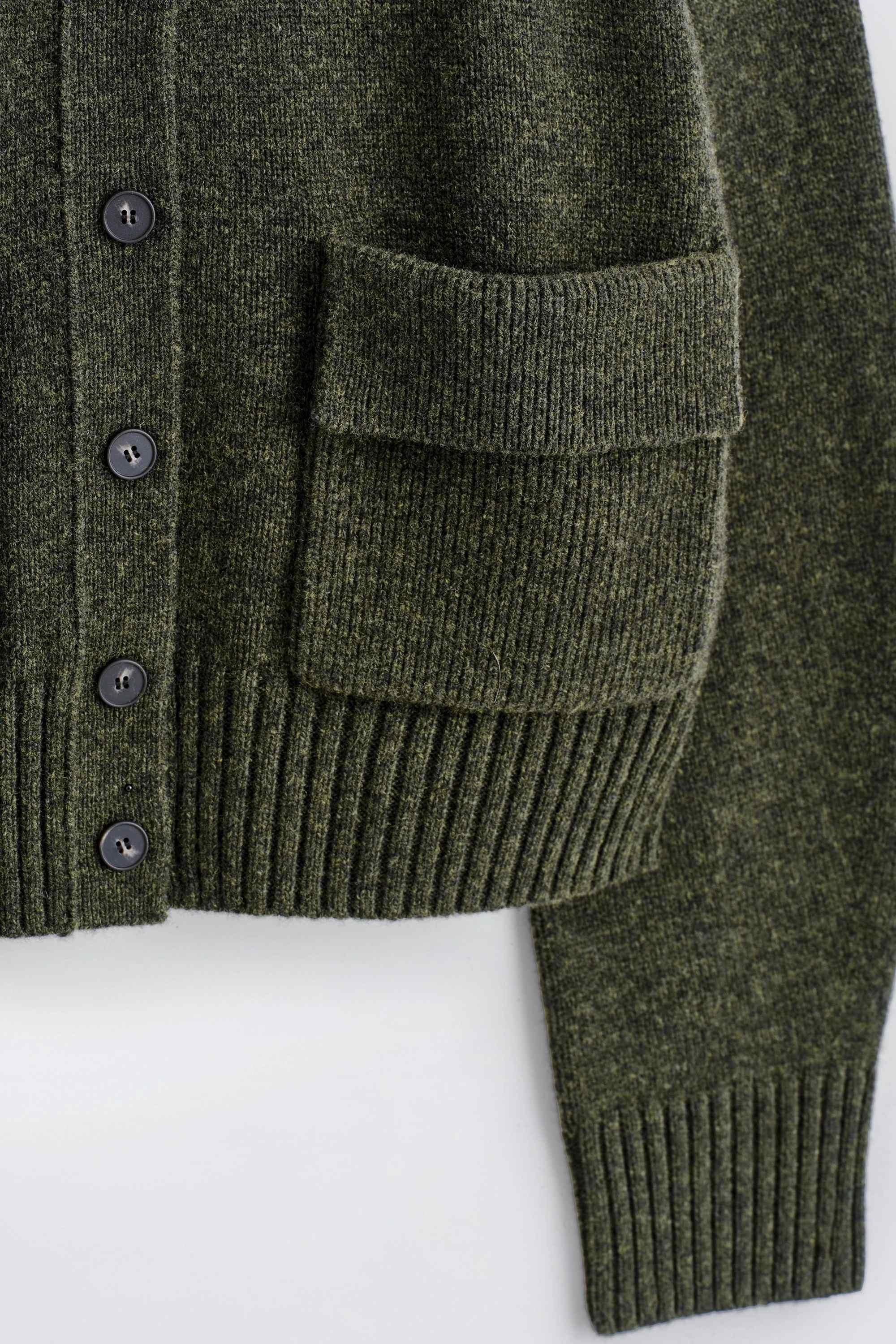 KNITTED MERINO WOOL BOMBER JACKET