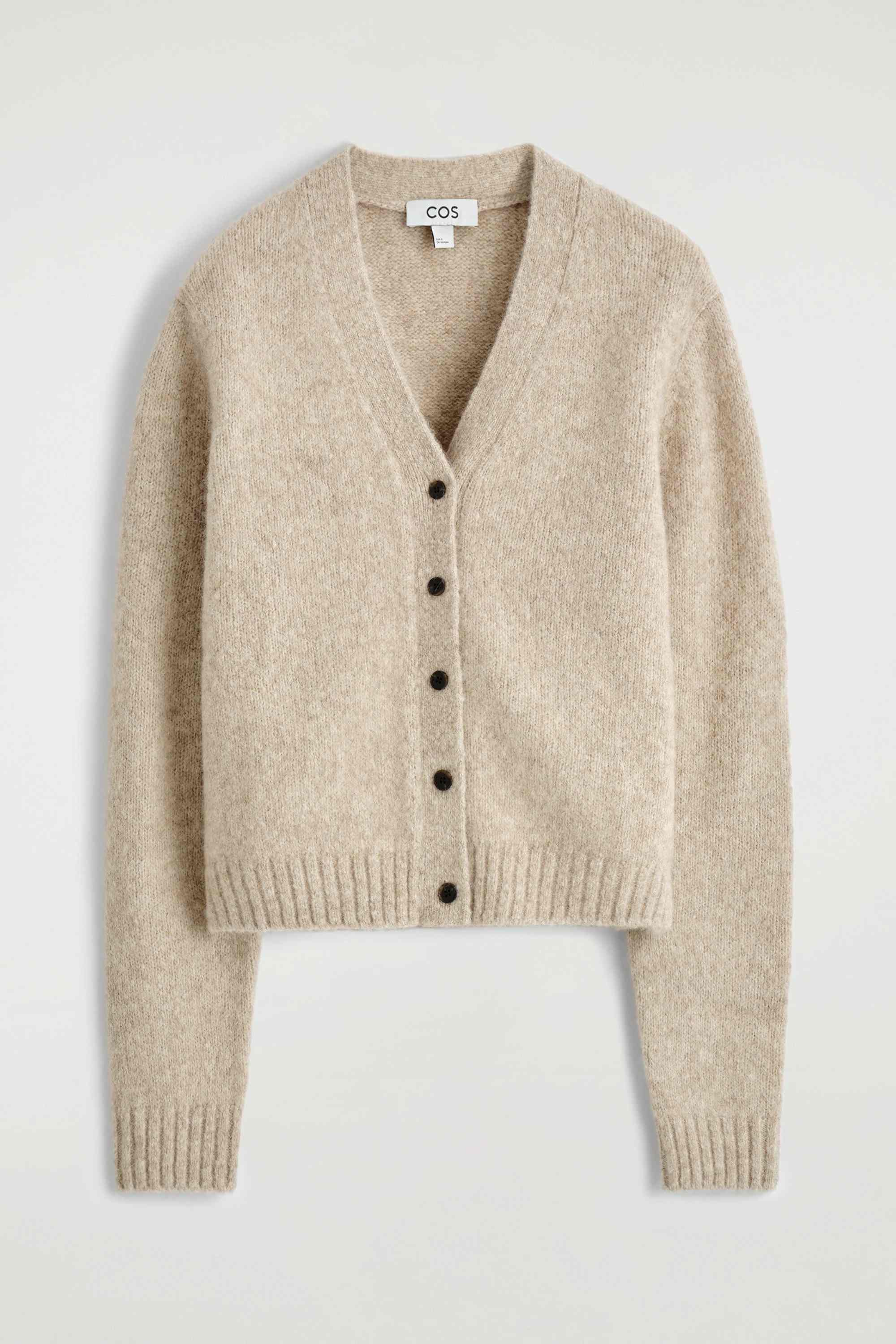 CROPPED ALPACA-BLEND CARDIGAN - 1