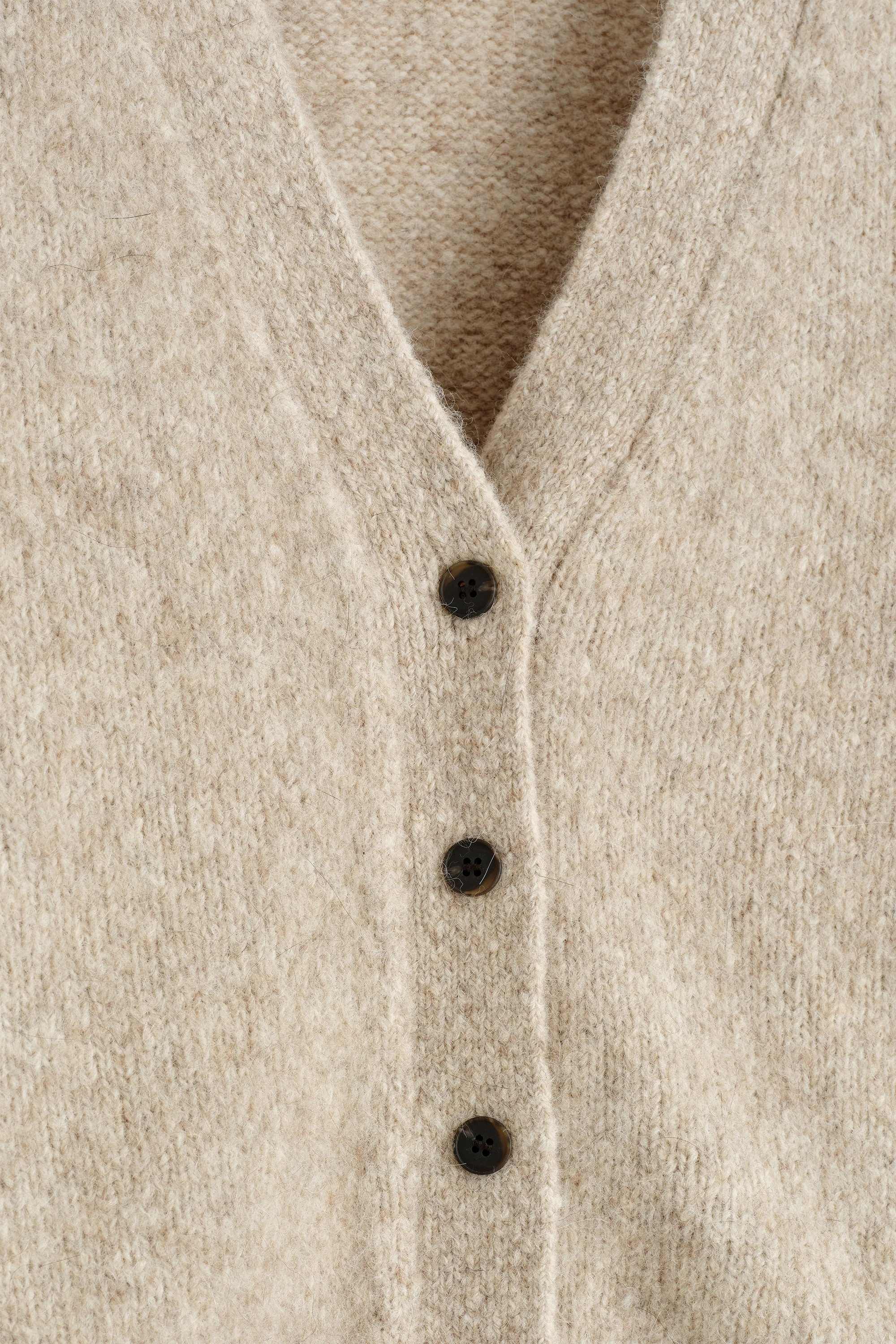 CROPPED ALPACA-BLEND CARDIGAN