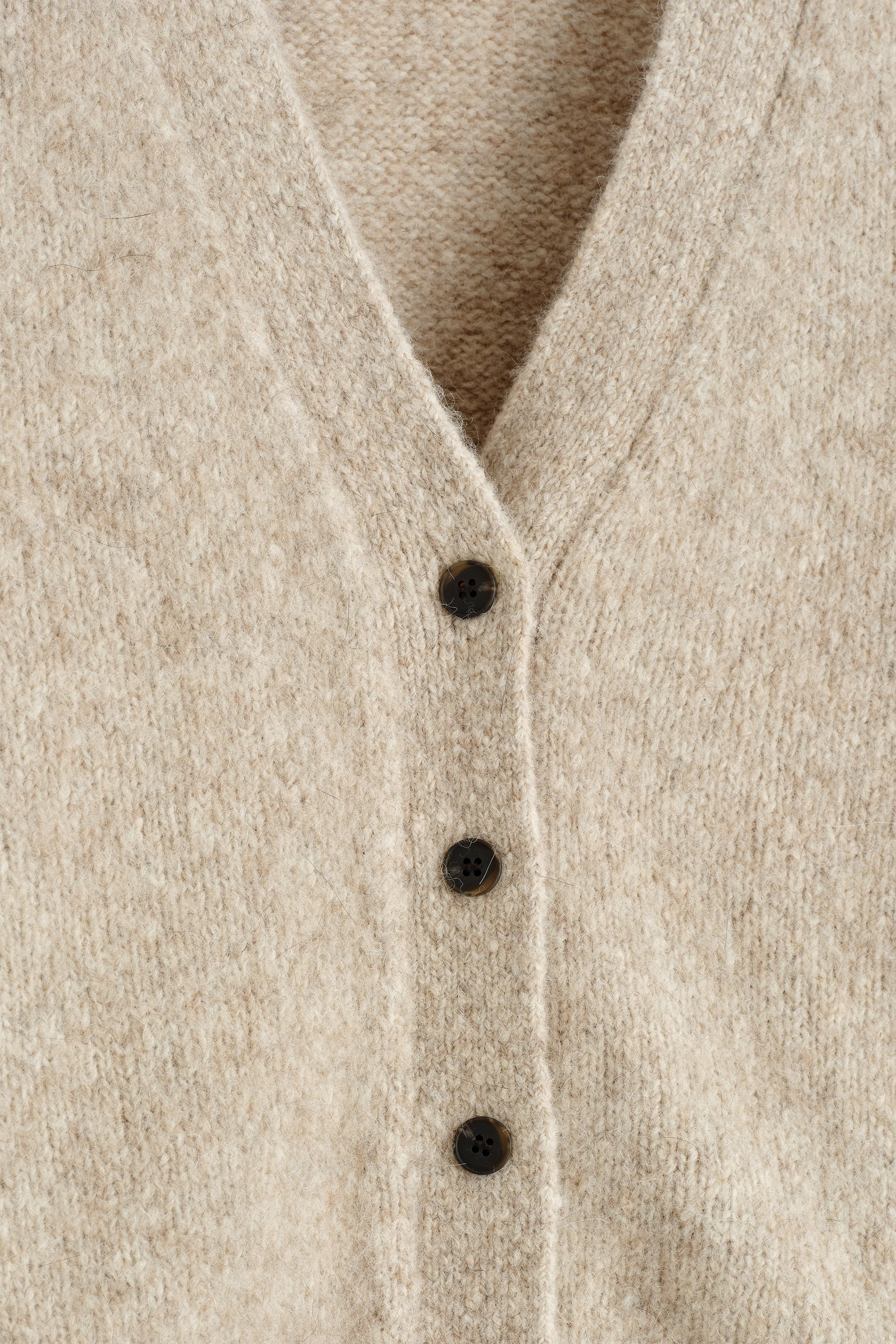 CROPPED ALPACA-BLEND CARDIGAN