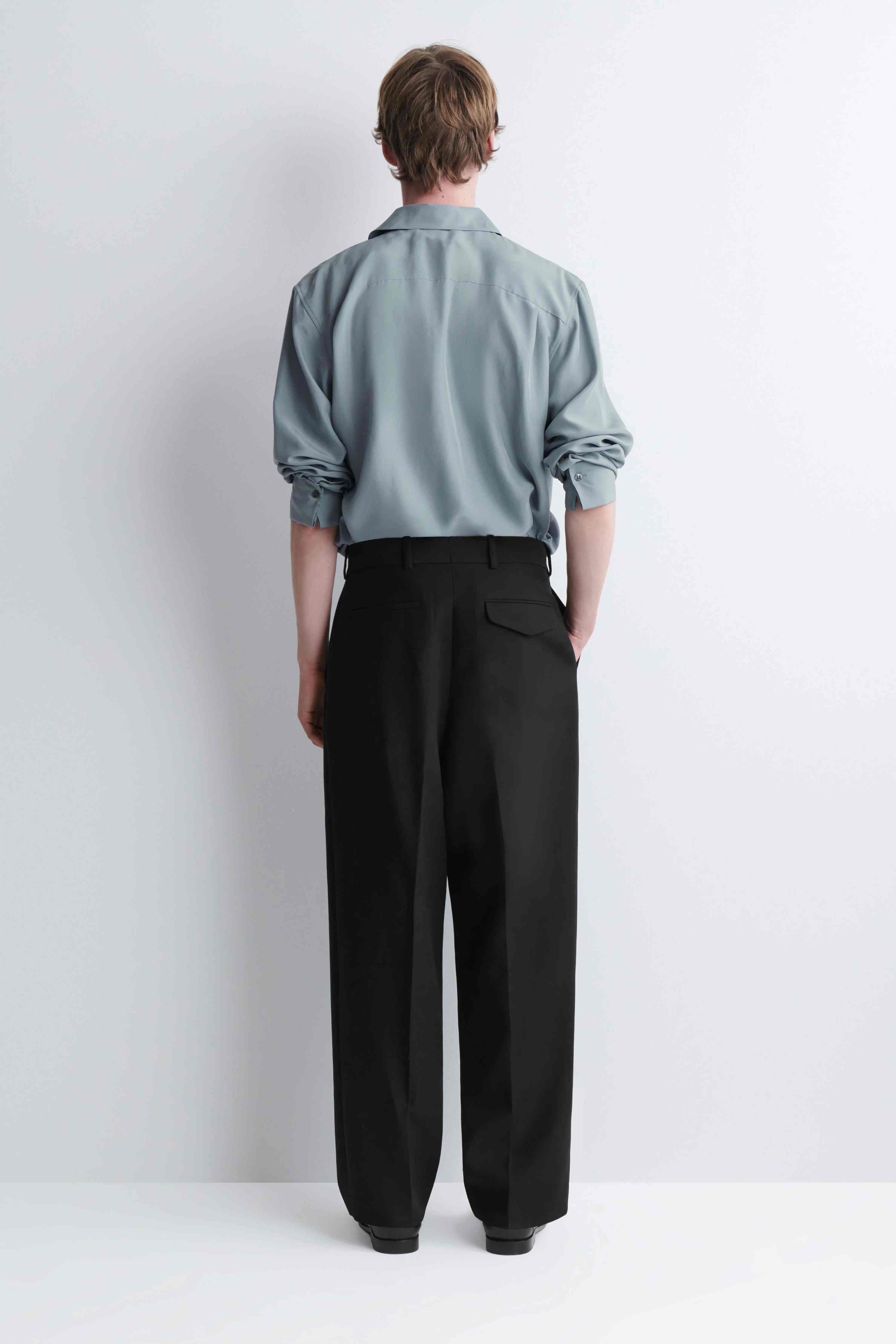 WOOL-BLEND RELAXED-FIT STRAIGHT-LEG TROUSERS - 2