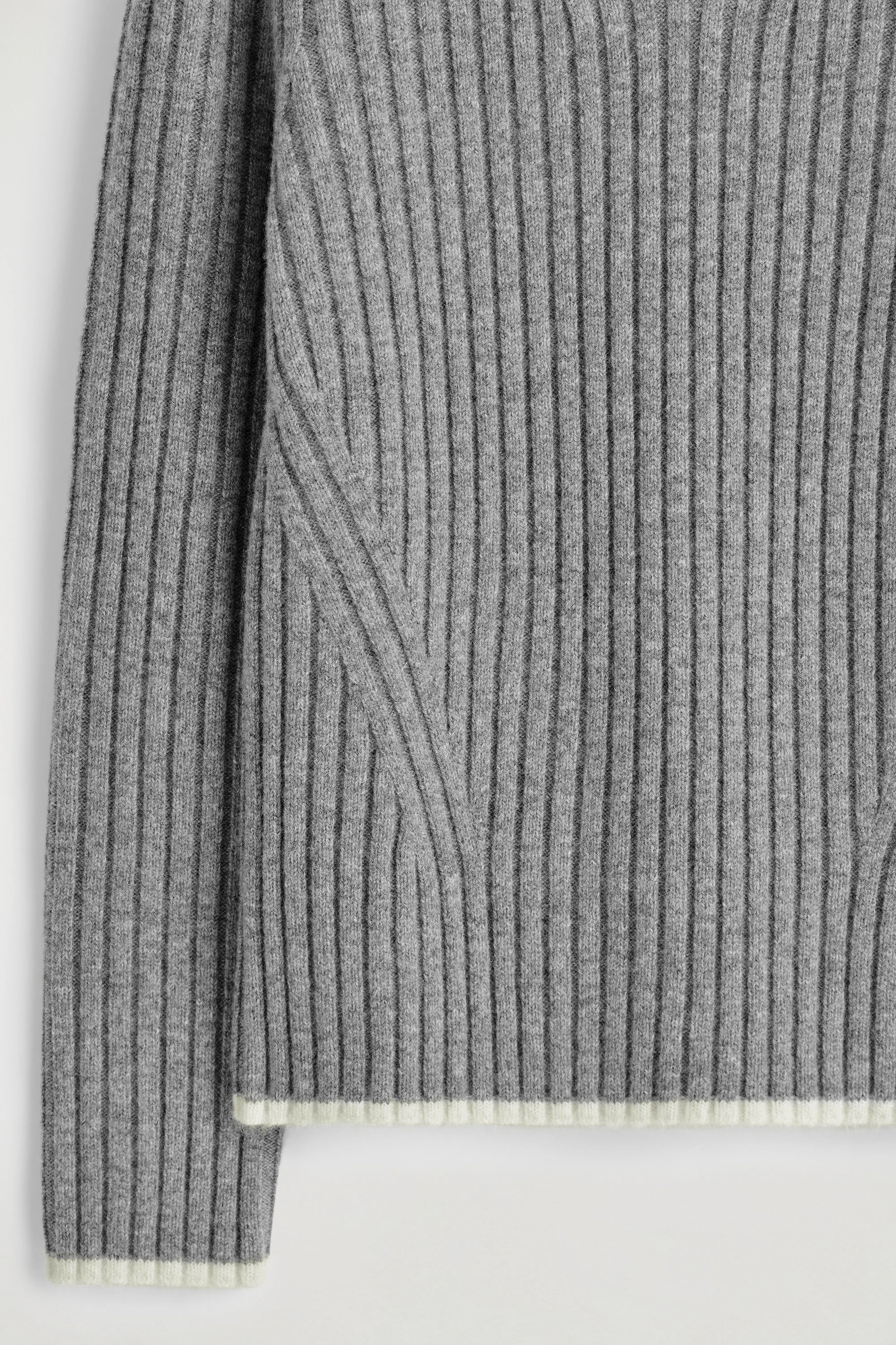 RIBBED WOOL FUNNEL-NECK JUMPER - 2