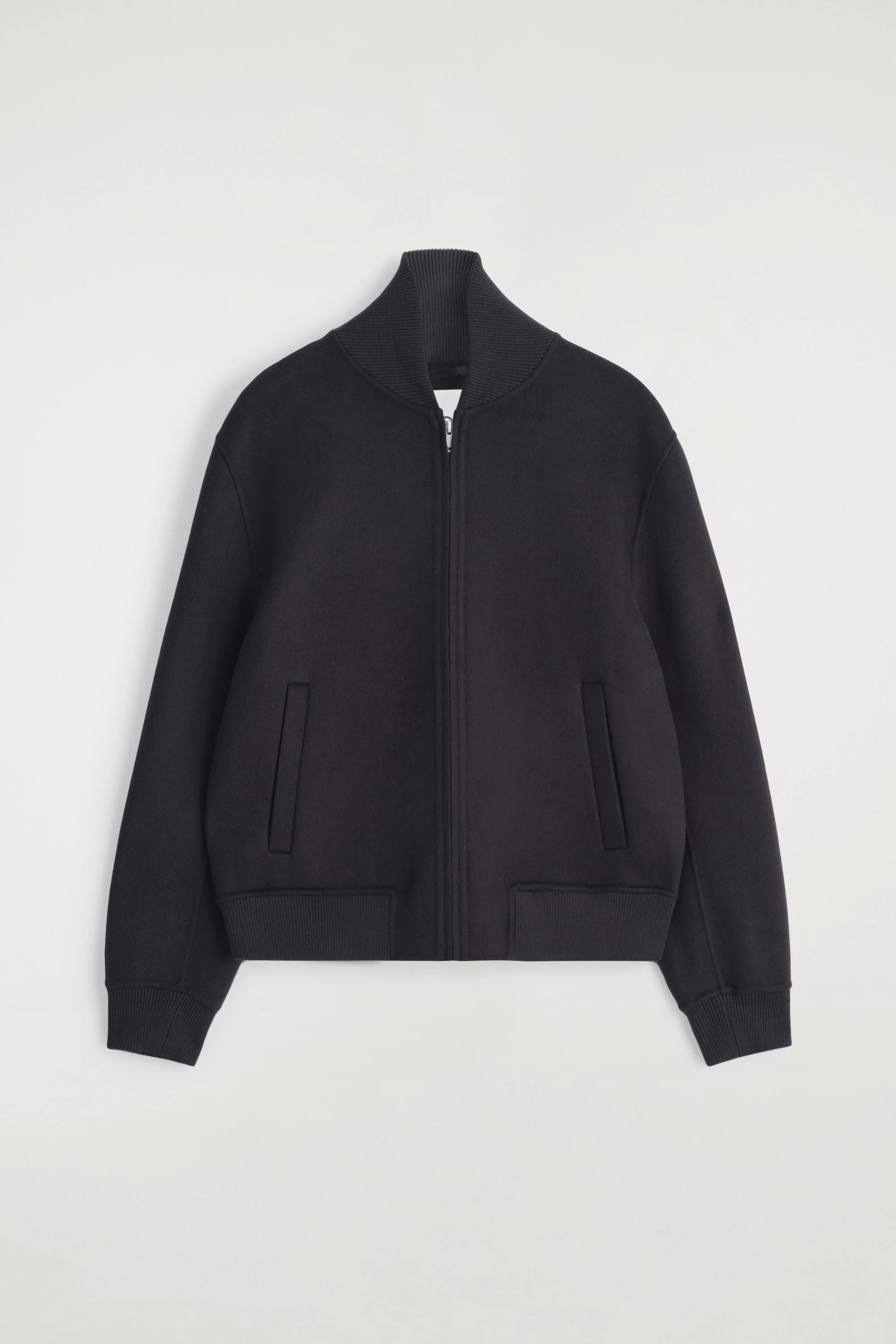 DOUBLE-FACED WOOL BOMBER JACKET