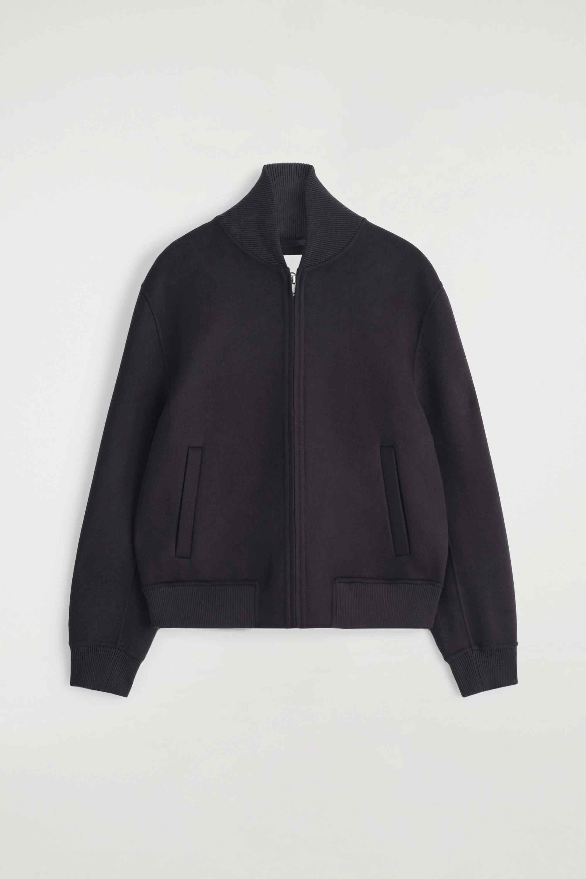 DOUBLE-FACED WOOL BOMBER JACKET - 1