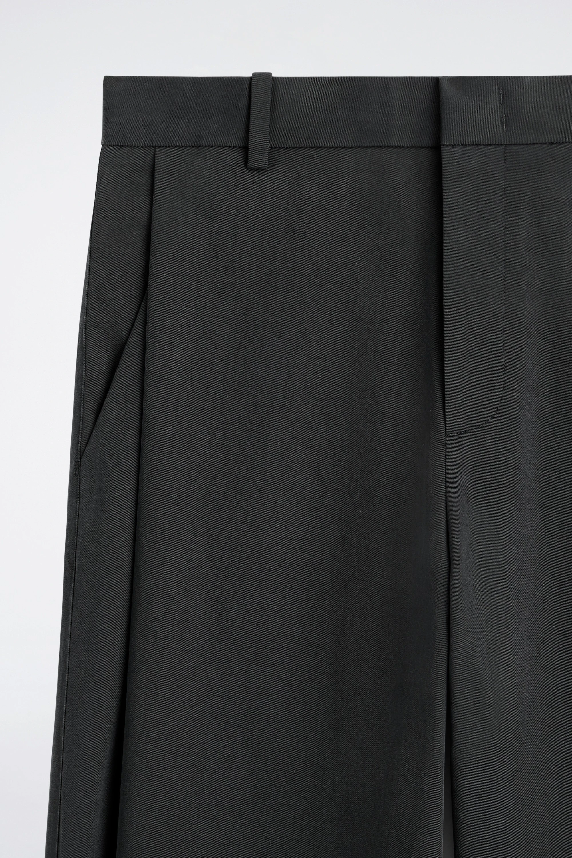 PLEATED COTTON RELAXED-FIT WIDE-LEG TROUSERS - 7