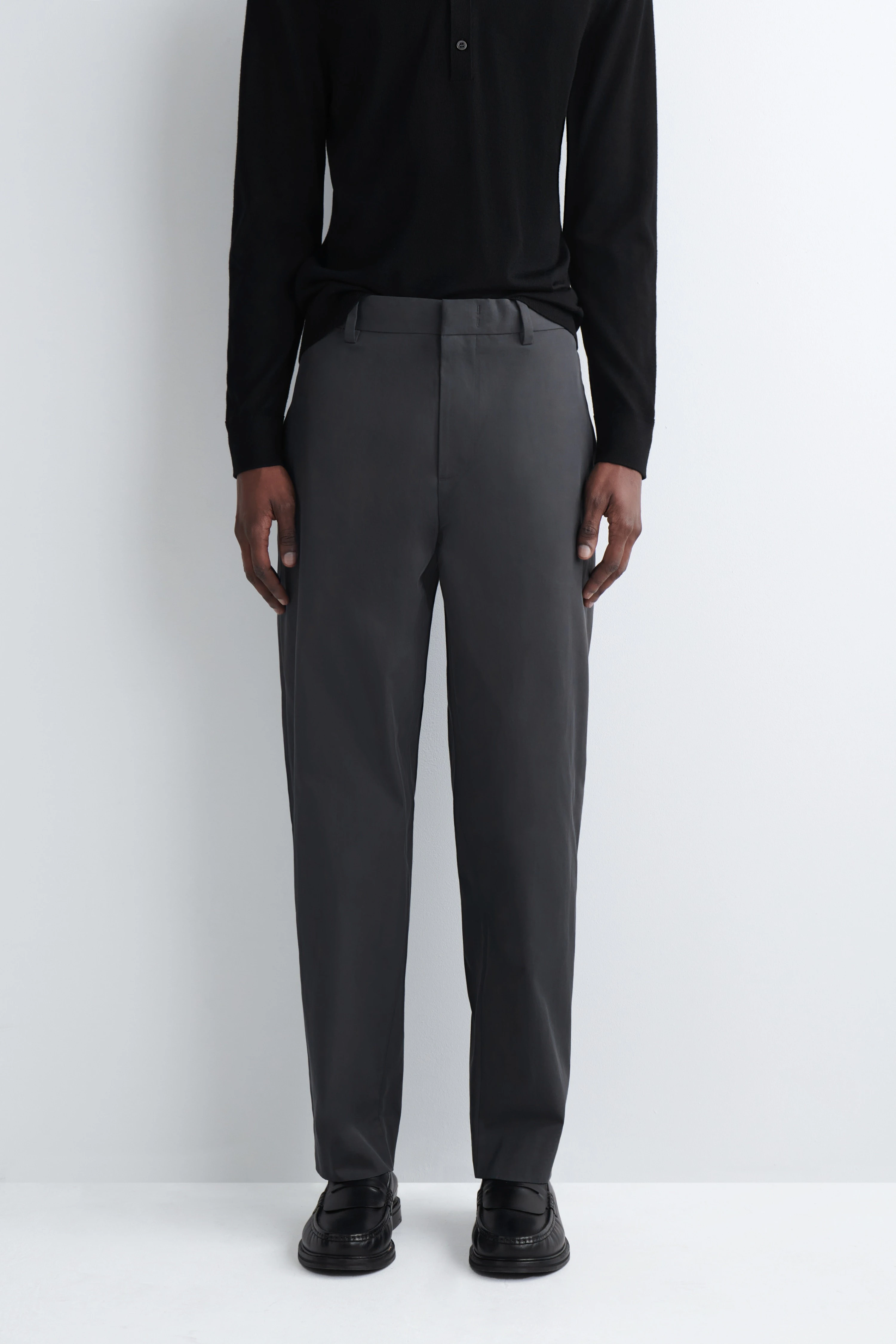 COTTON REGULAR-FIT TAPERED CHINOS - 5