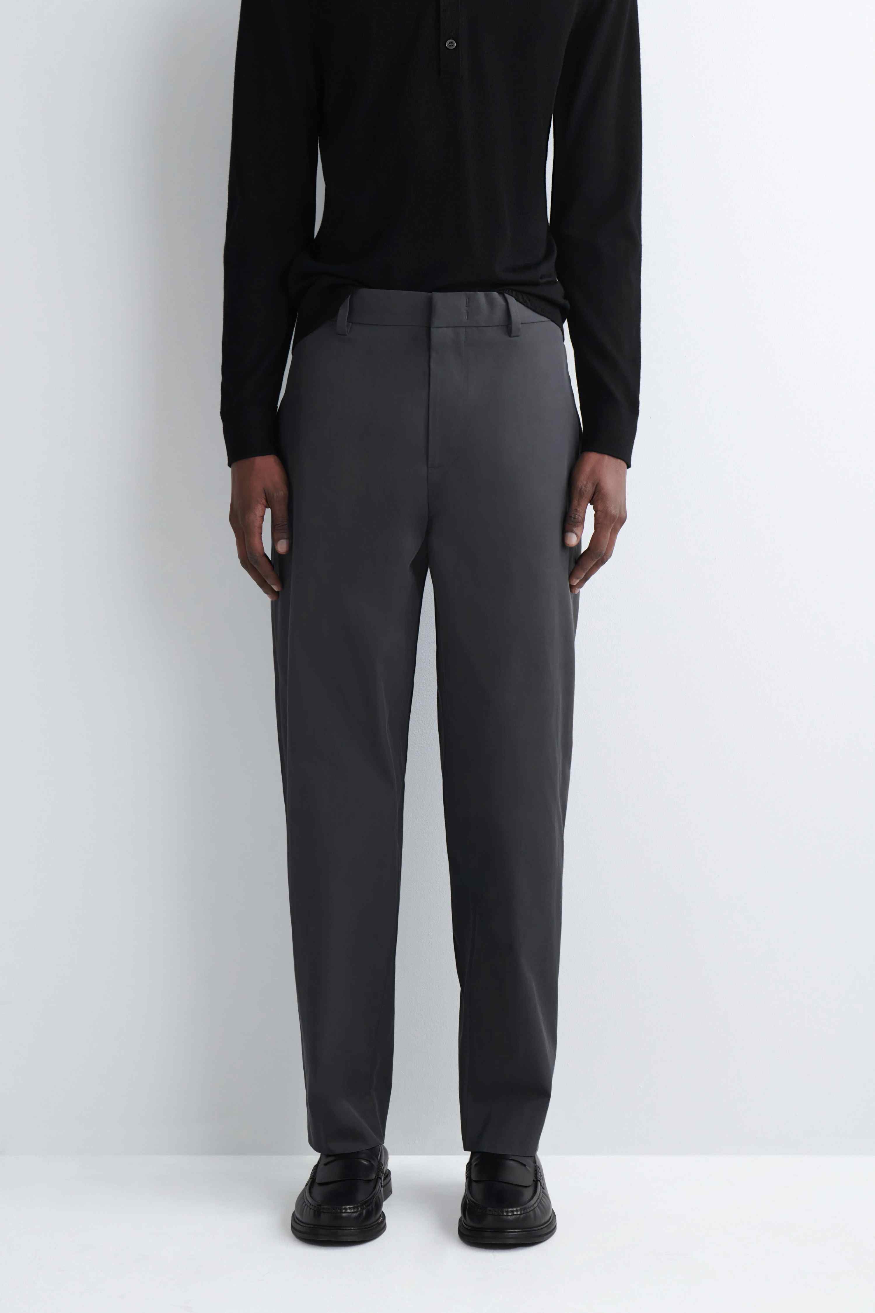COTTON REGULAR-FIT TAPERED CHINOS - 5