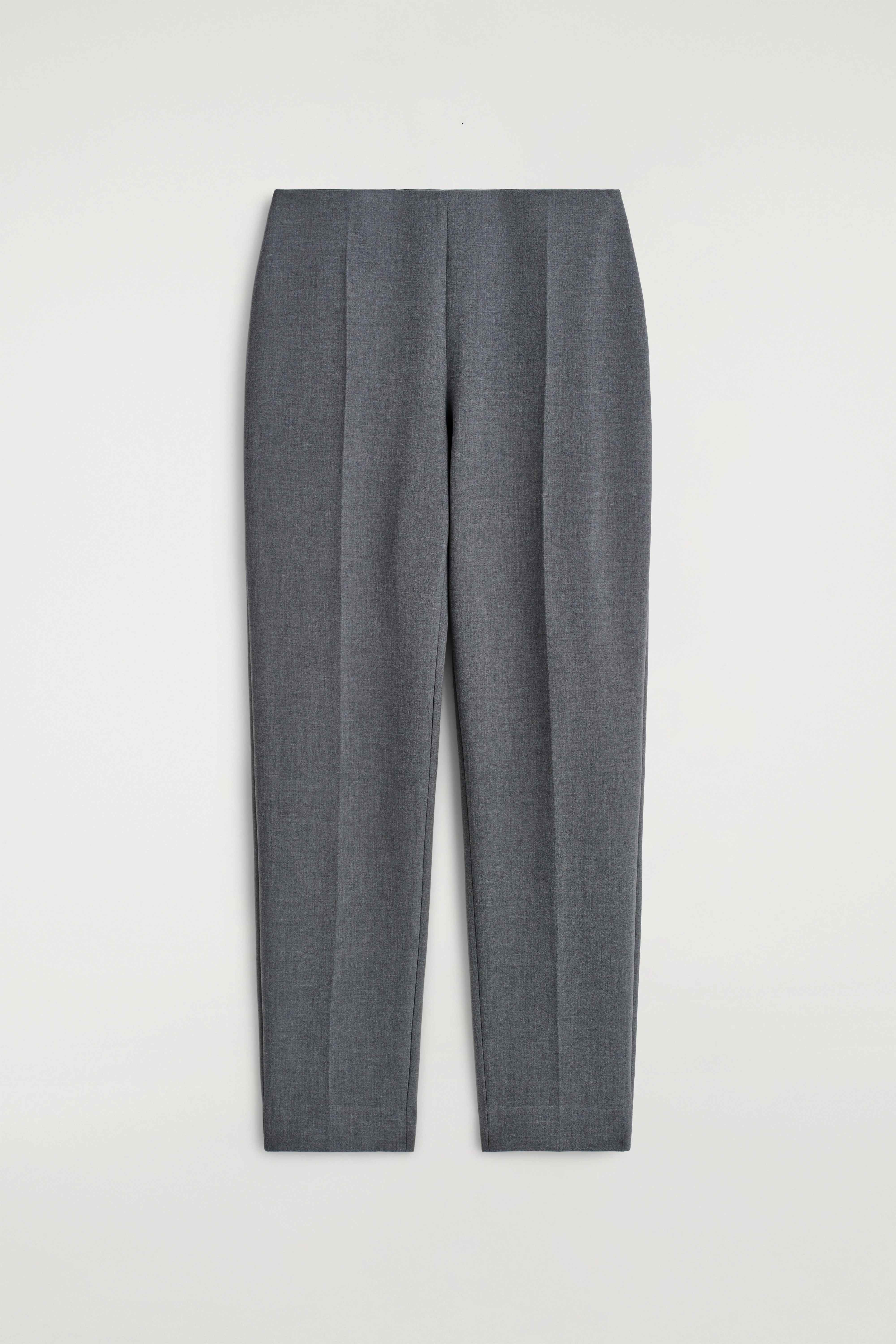 CROPPED SLIM-LEG TROUSERS - 1