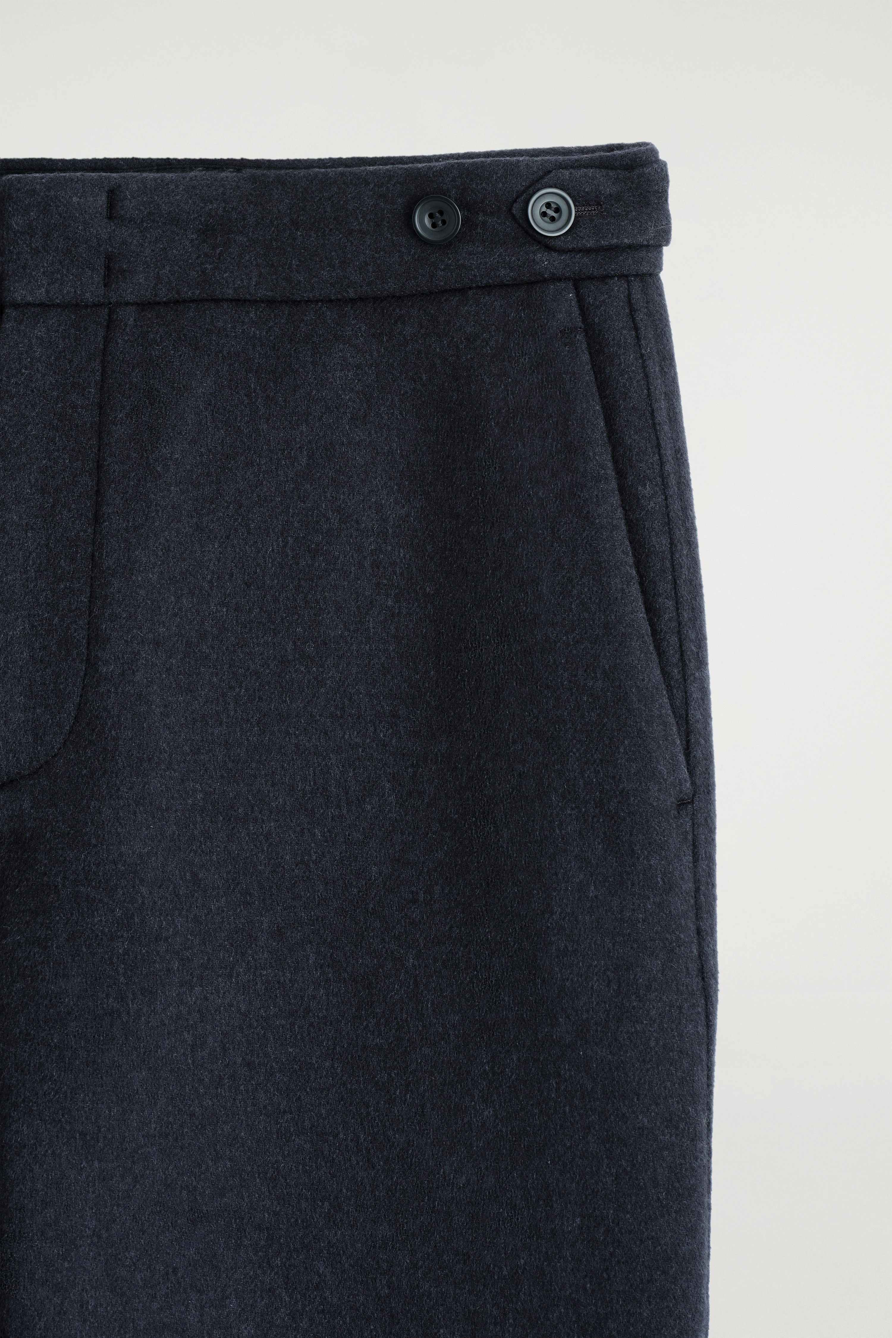 SPLIT WOOL RELAXED-FIT TAPERED TROUSERS - 2