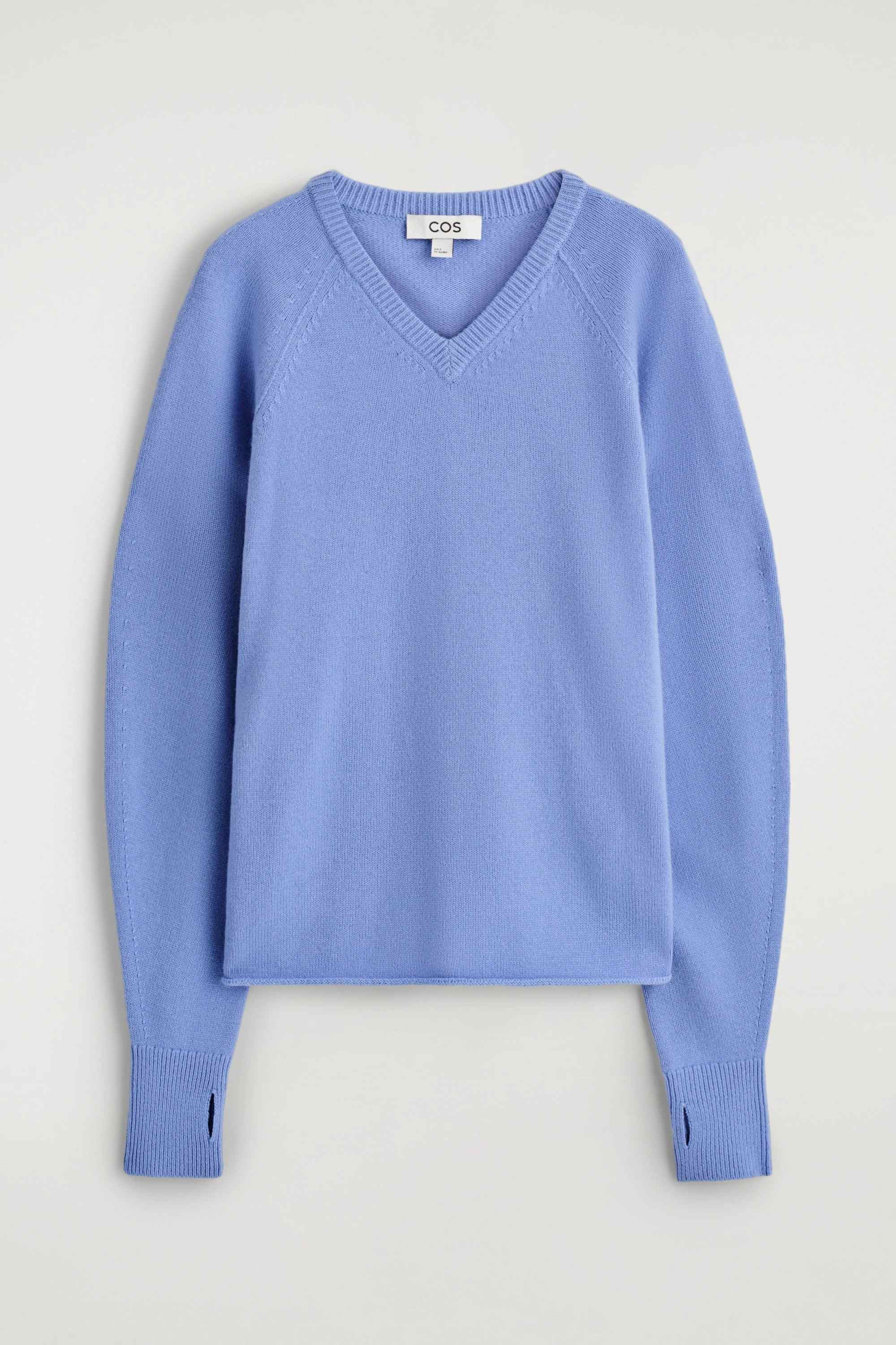 MERINO WOOL V-NECK JUMPER - 1