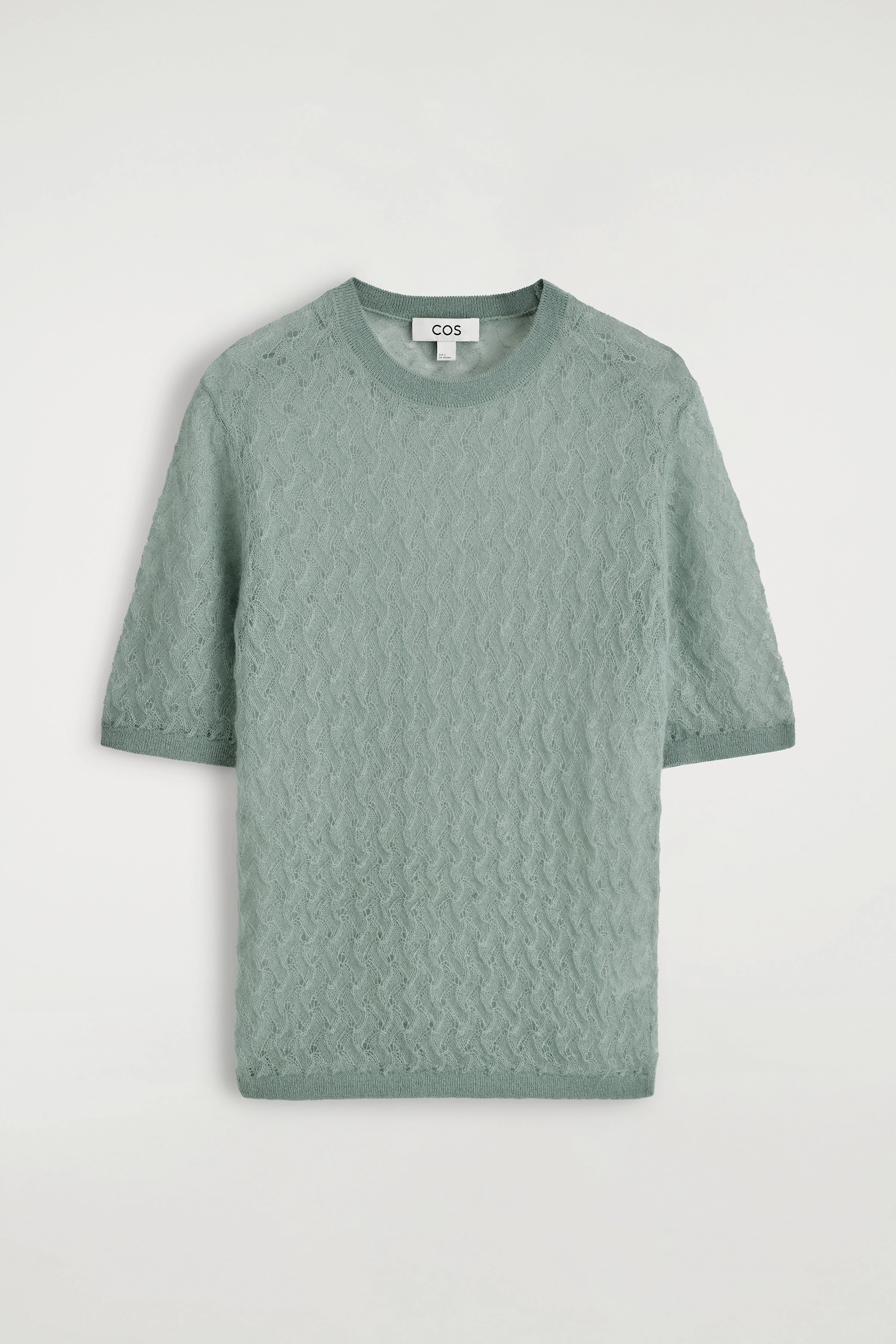 POINTELLE-KNIT MOHAIR TOP - 1