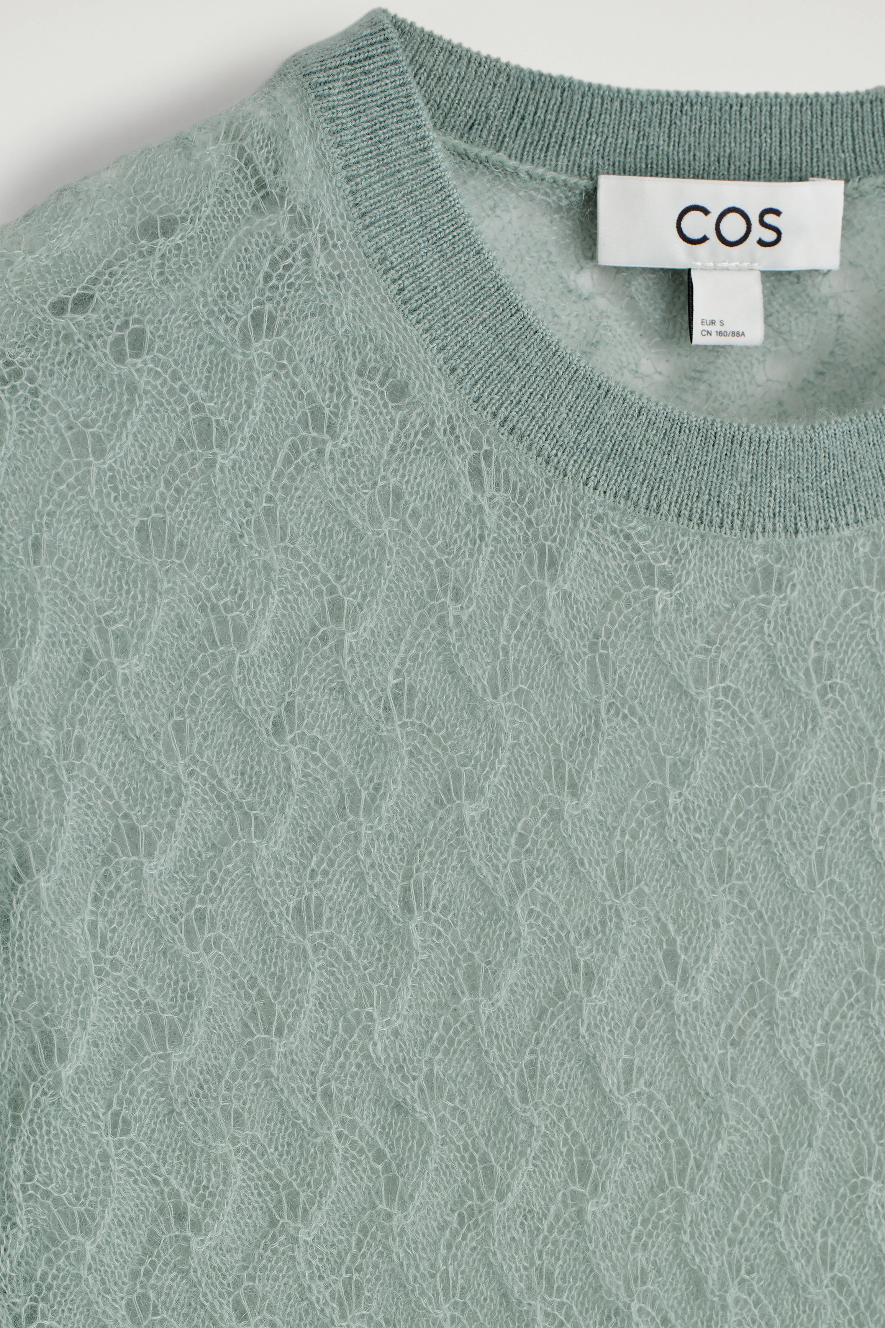 POINTELLE-KNIT MOHAIR TOP