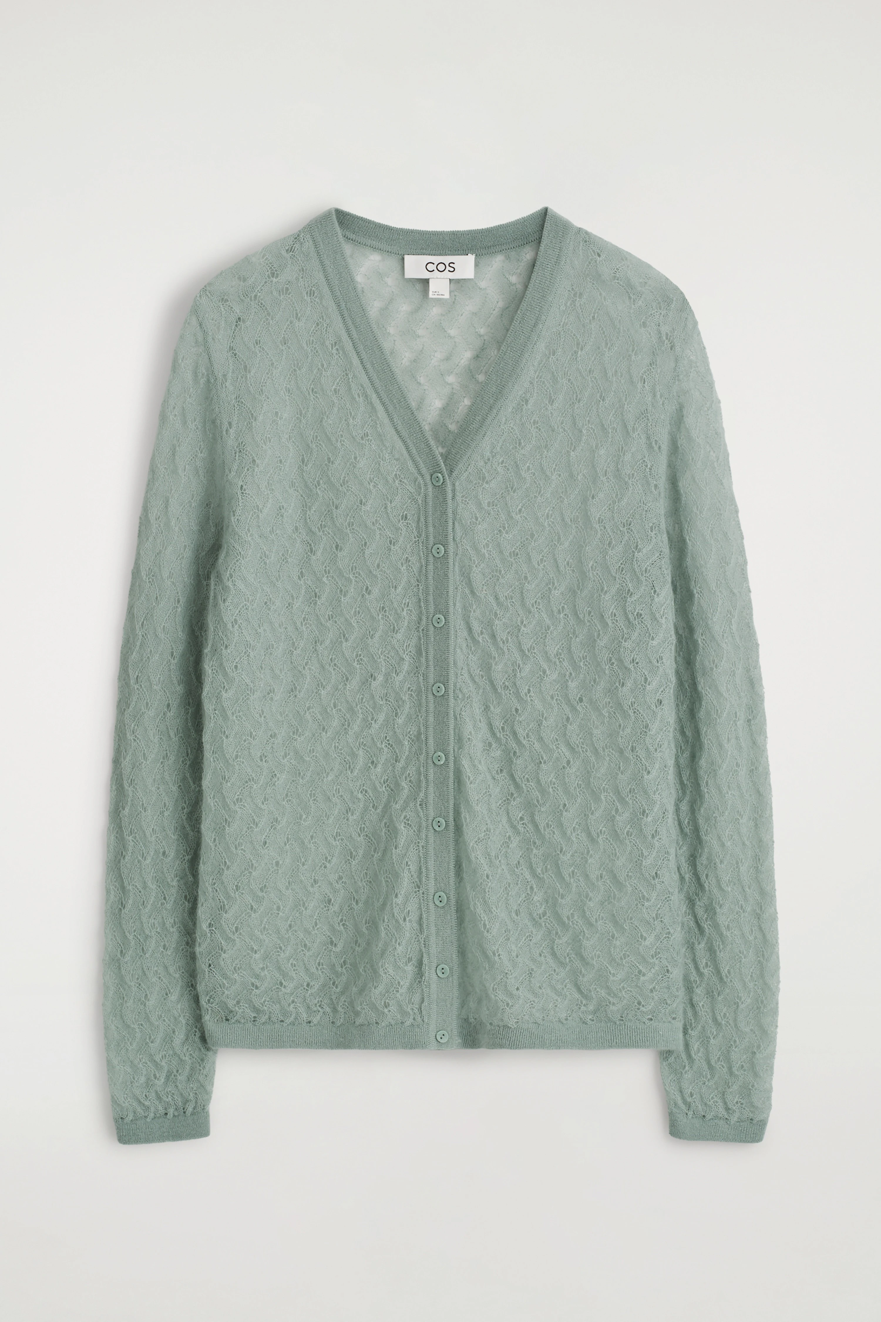 POINTELLE-KNIT MOHAIR CARDIGAN - 1
