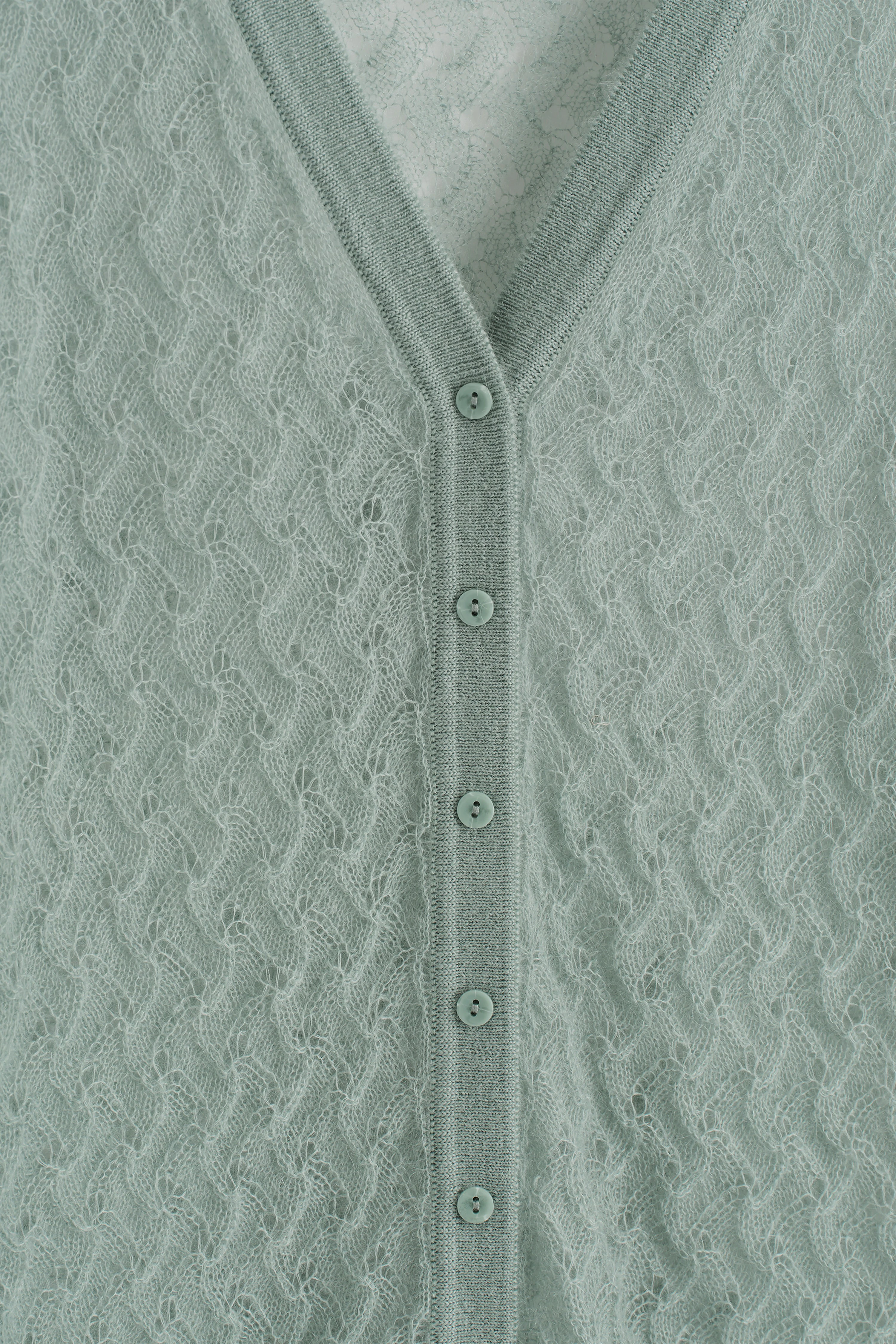 POINTELLE-KNIT MOHAIR CARDIGAN - 2