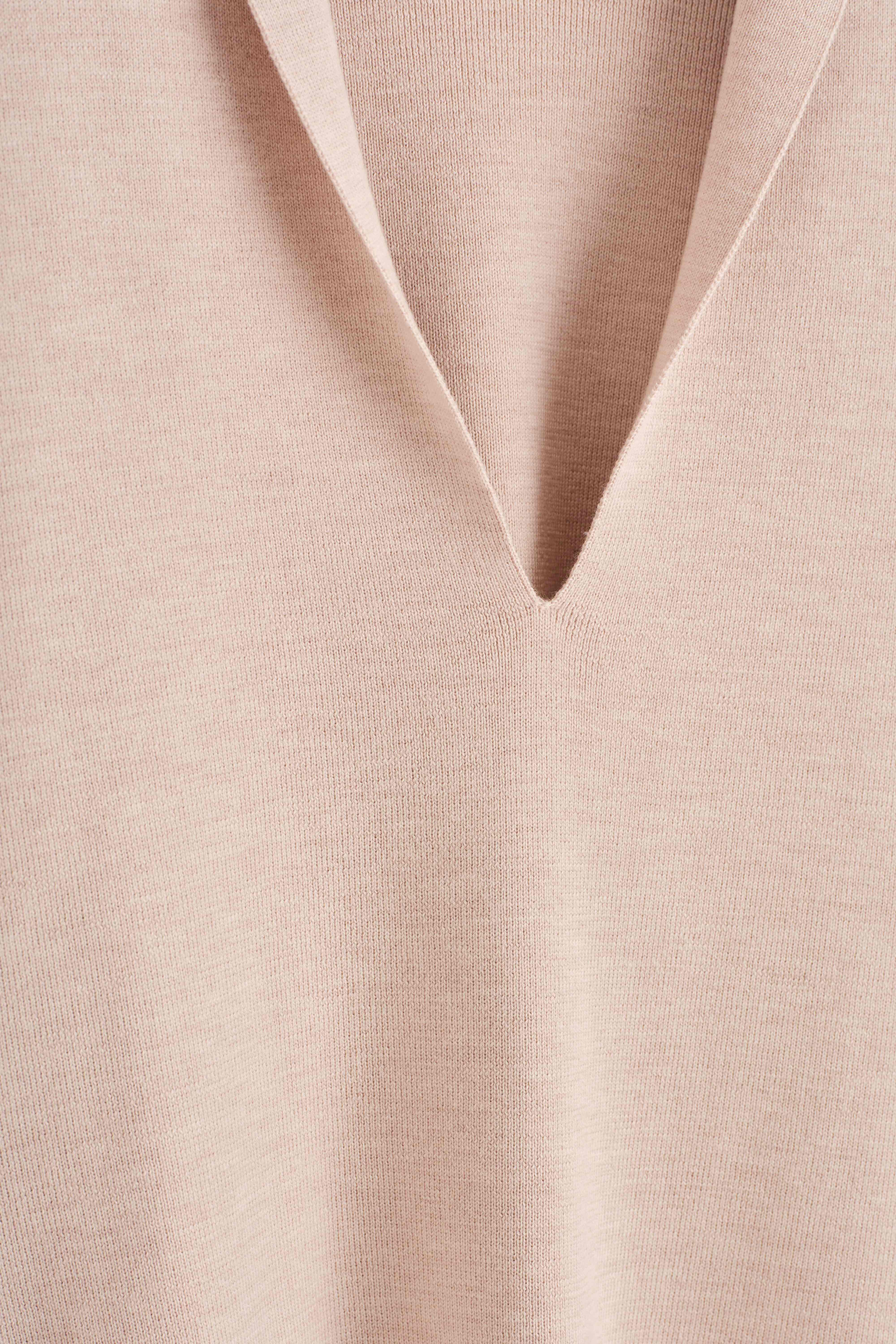 DRAPED MERINO WOOL V-NECK JUMPER - 2