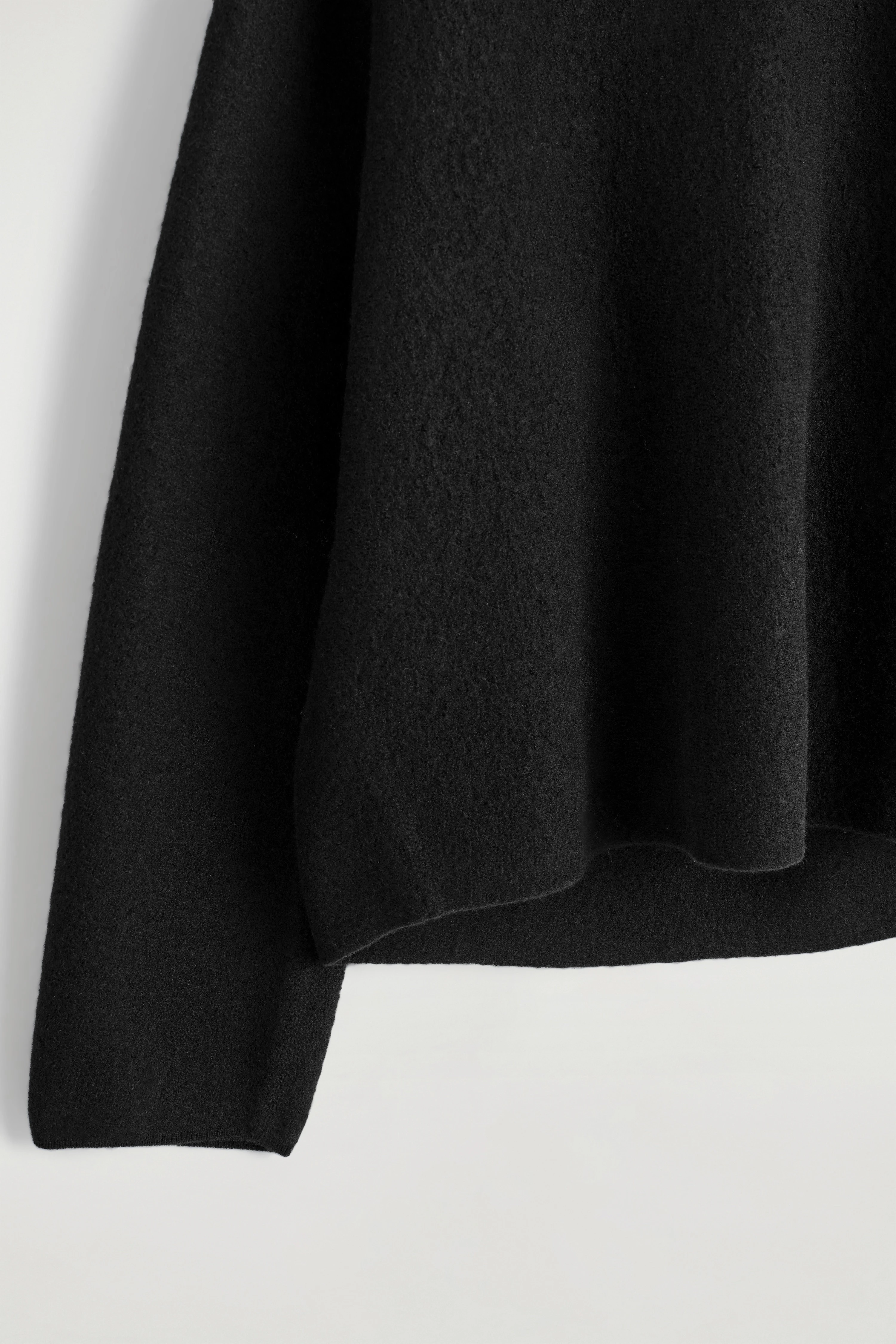 BOILED-WOOL FUNNEL-NECK JUMPER