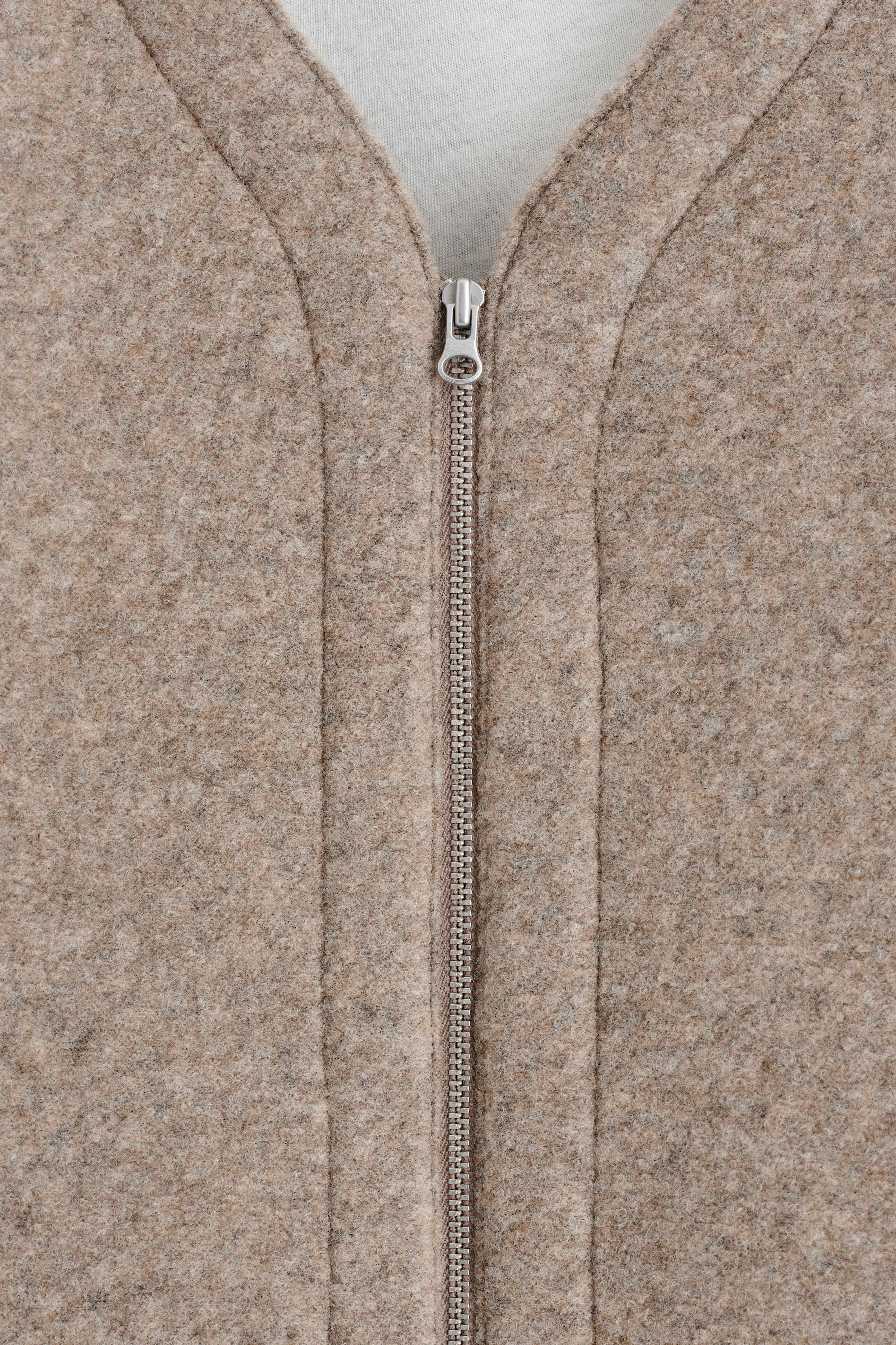 OVERSIZED FELTED-SCUBA ZIP-UP CARDIGAN - 2