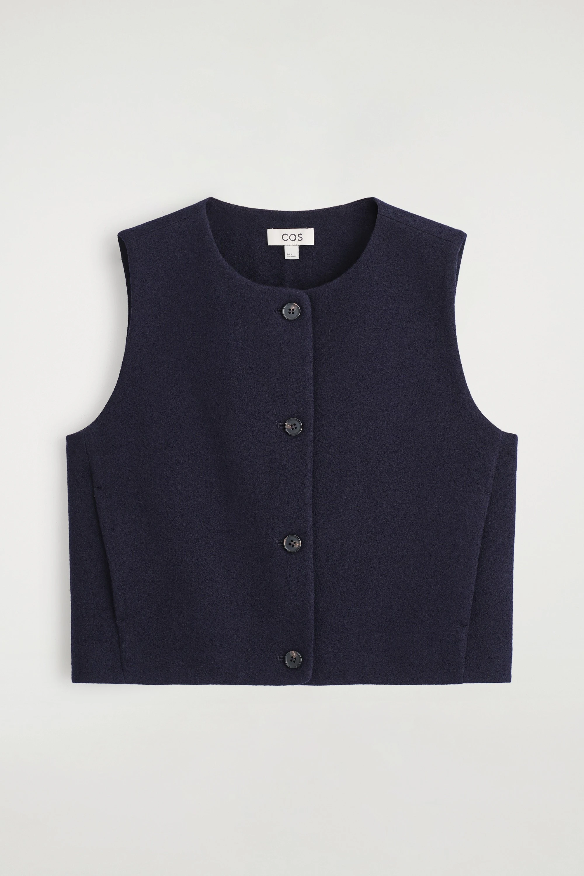 BOILED MERINO WOOL WAISTCOAT - 1