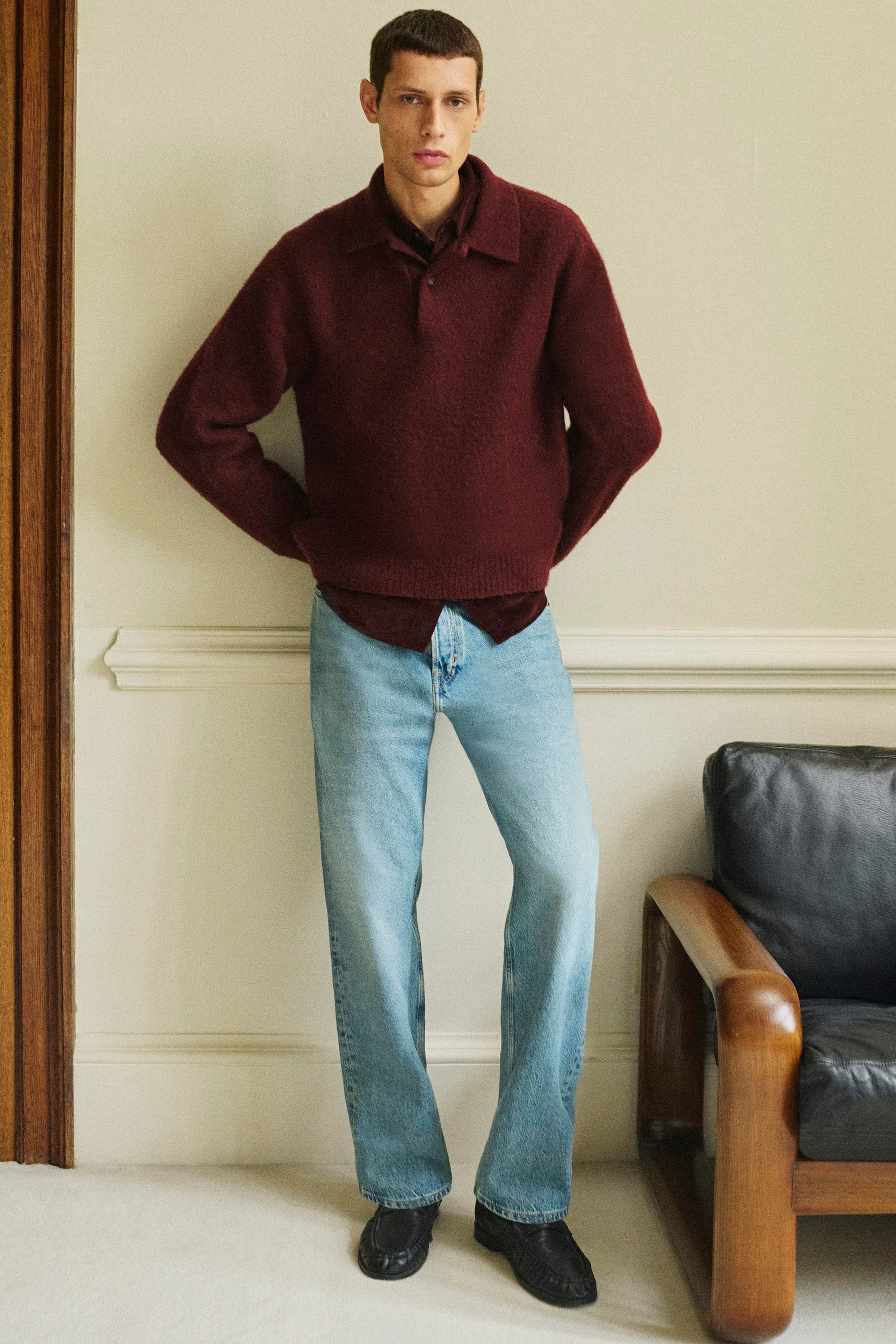 BRUSHED-WOOL POLO SHIRT - 8