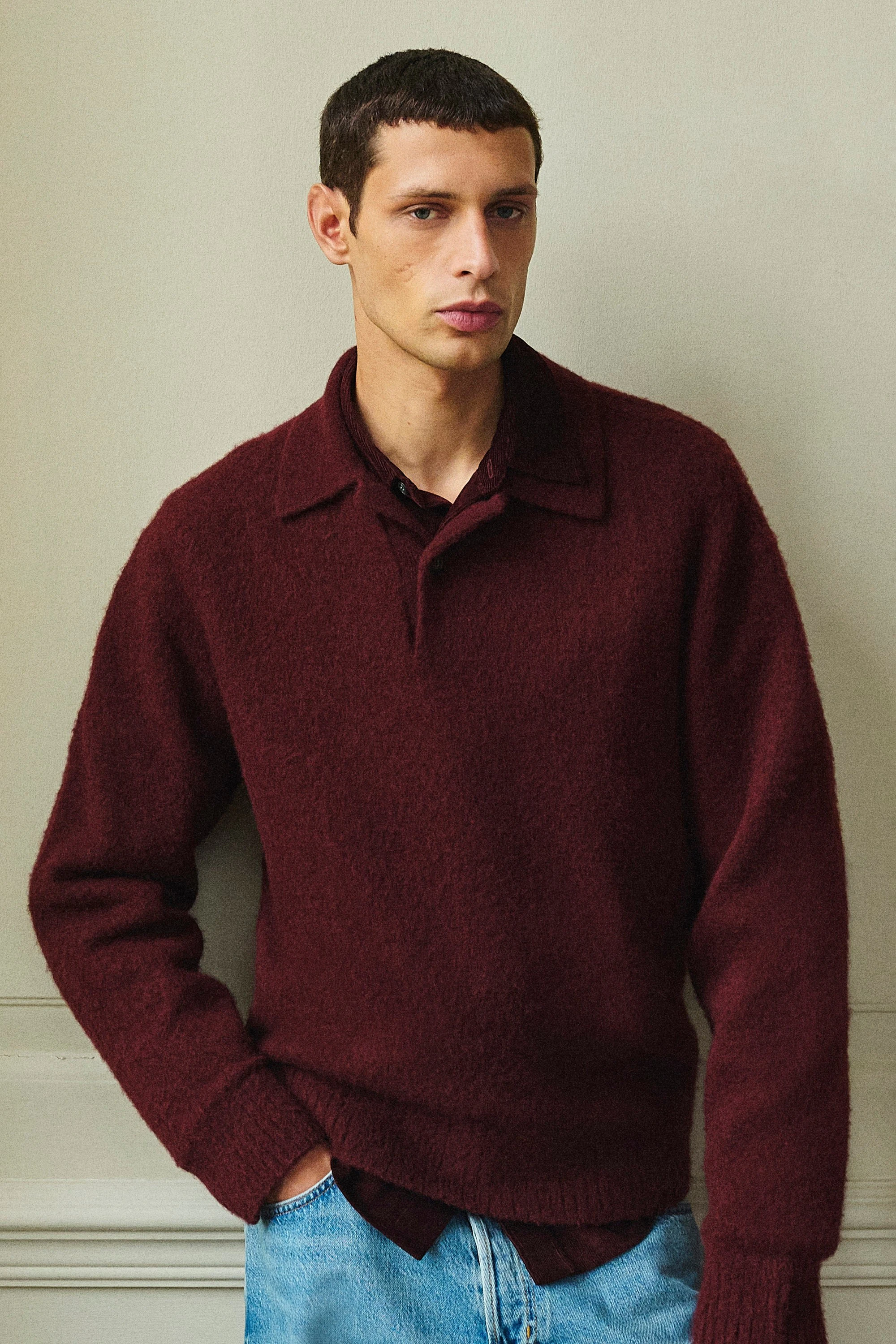 BRUSHED-WOOL POLO SHIRT - 9