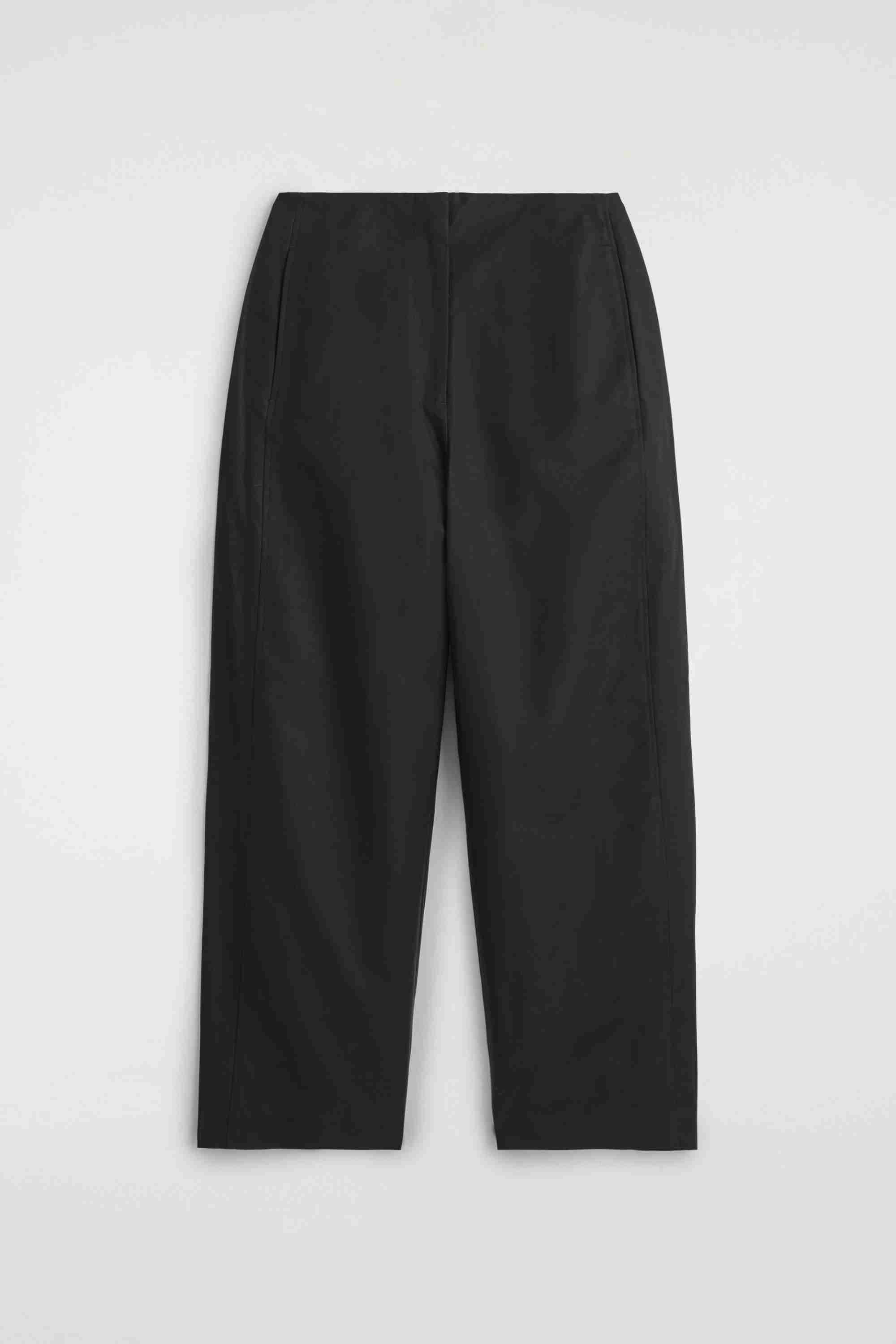 PIMA COTTON BARREL-LEG TROUSERS - 1