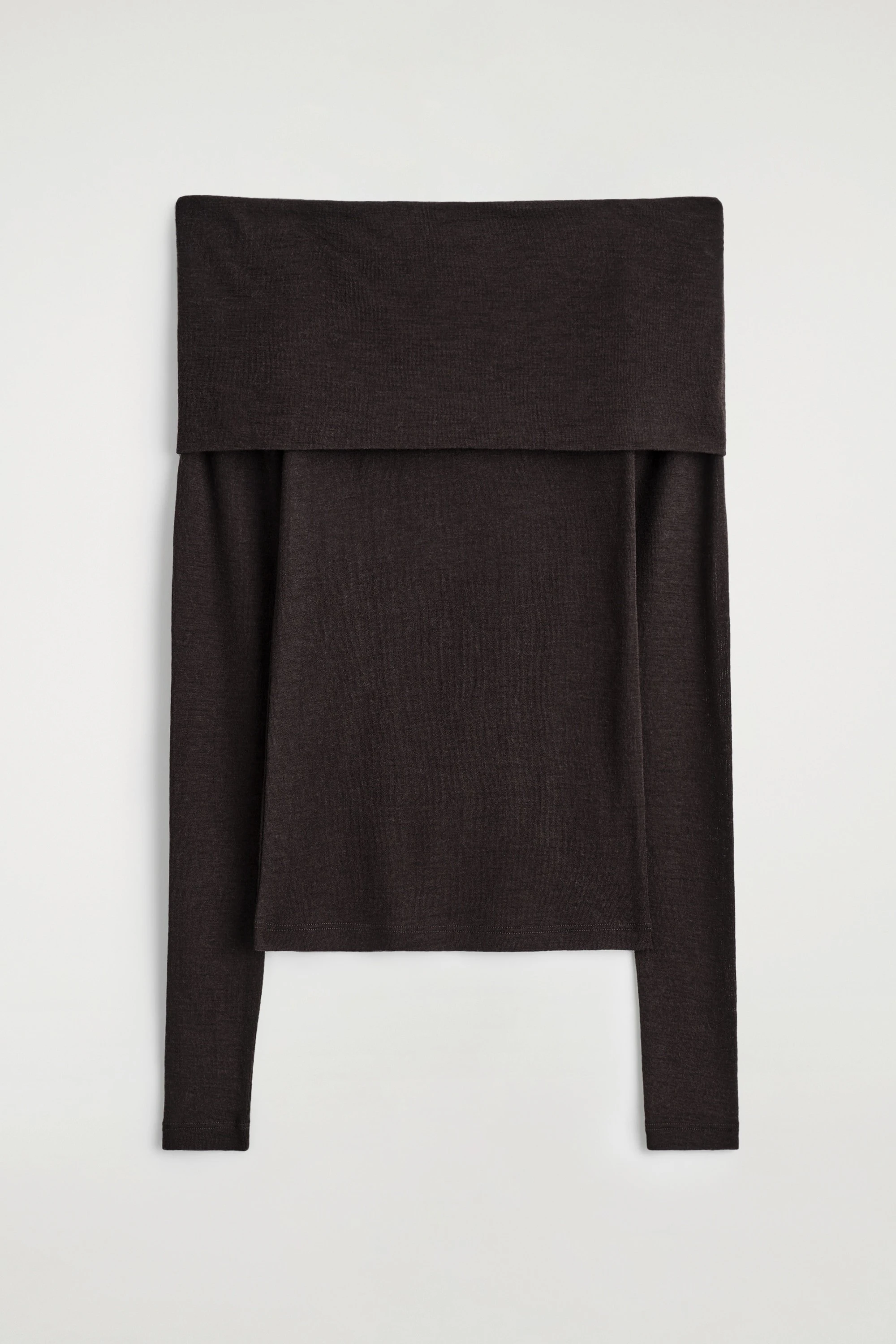 OFF-THE-SHOULDER MERINO WOOL TOP