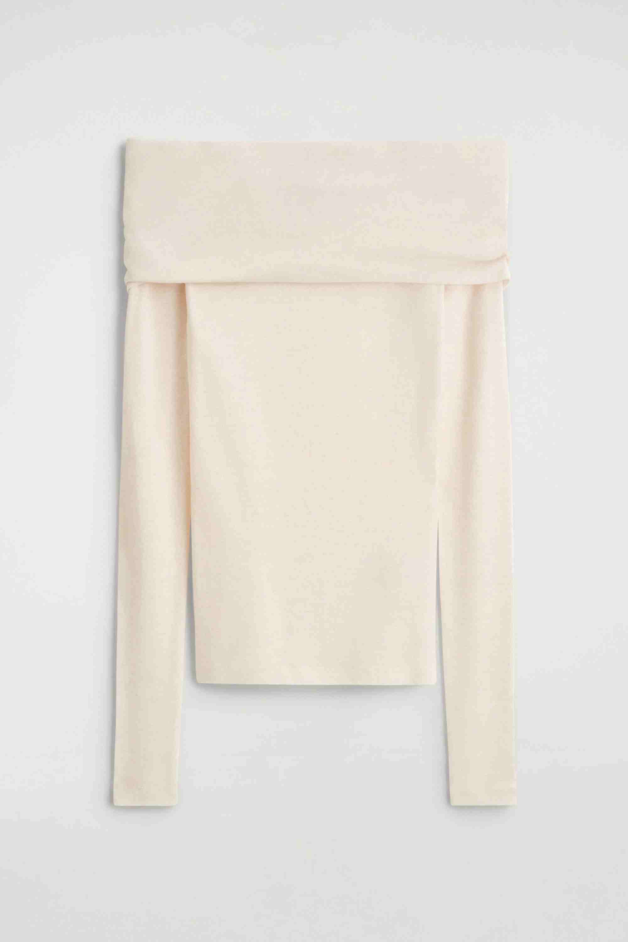 OFF-THE-SHOULDER MERINO WOOL TOP - 1