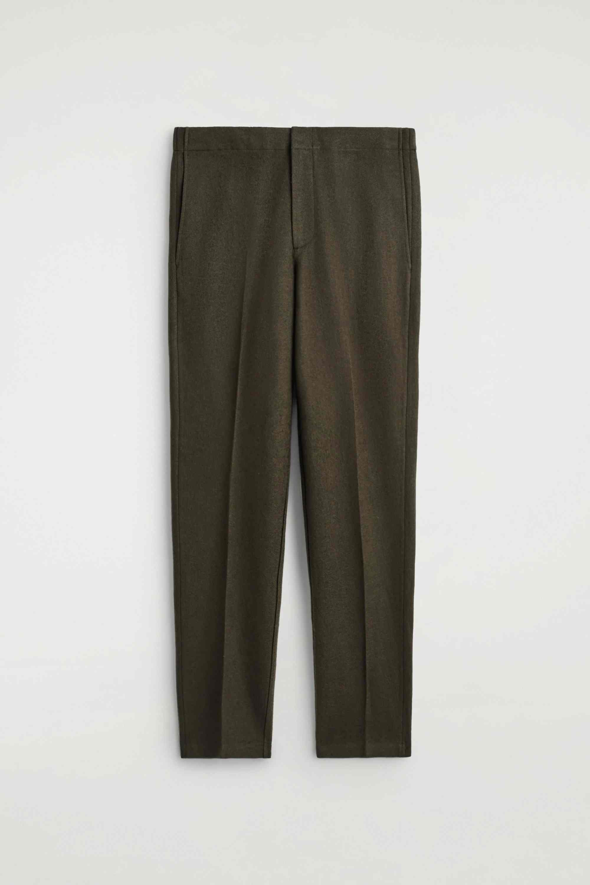 ELASTICATED BOILED-WOOL RELAXED-FIT TROUSERS - 1