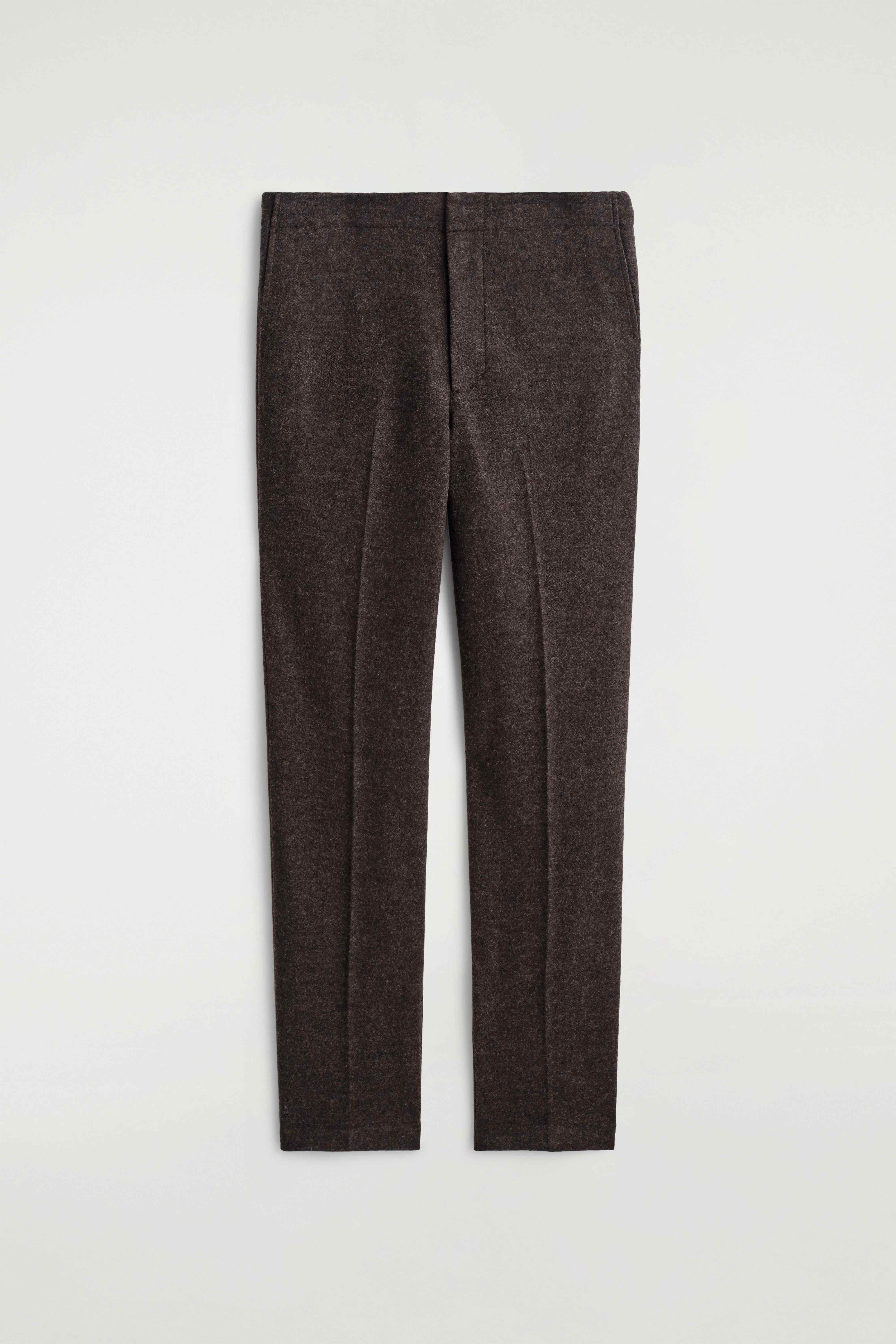ELASTICATED BOILED-WOOL RELAXED-FIT TROUSERS - 1