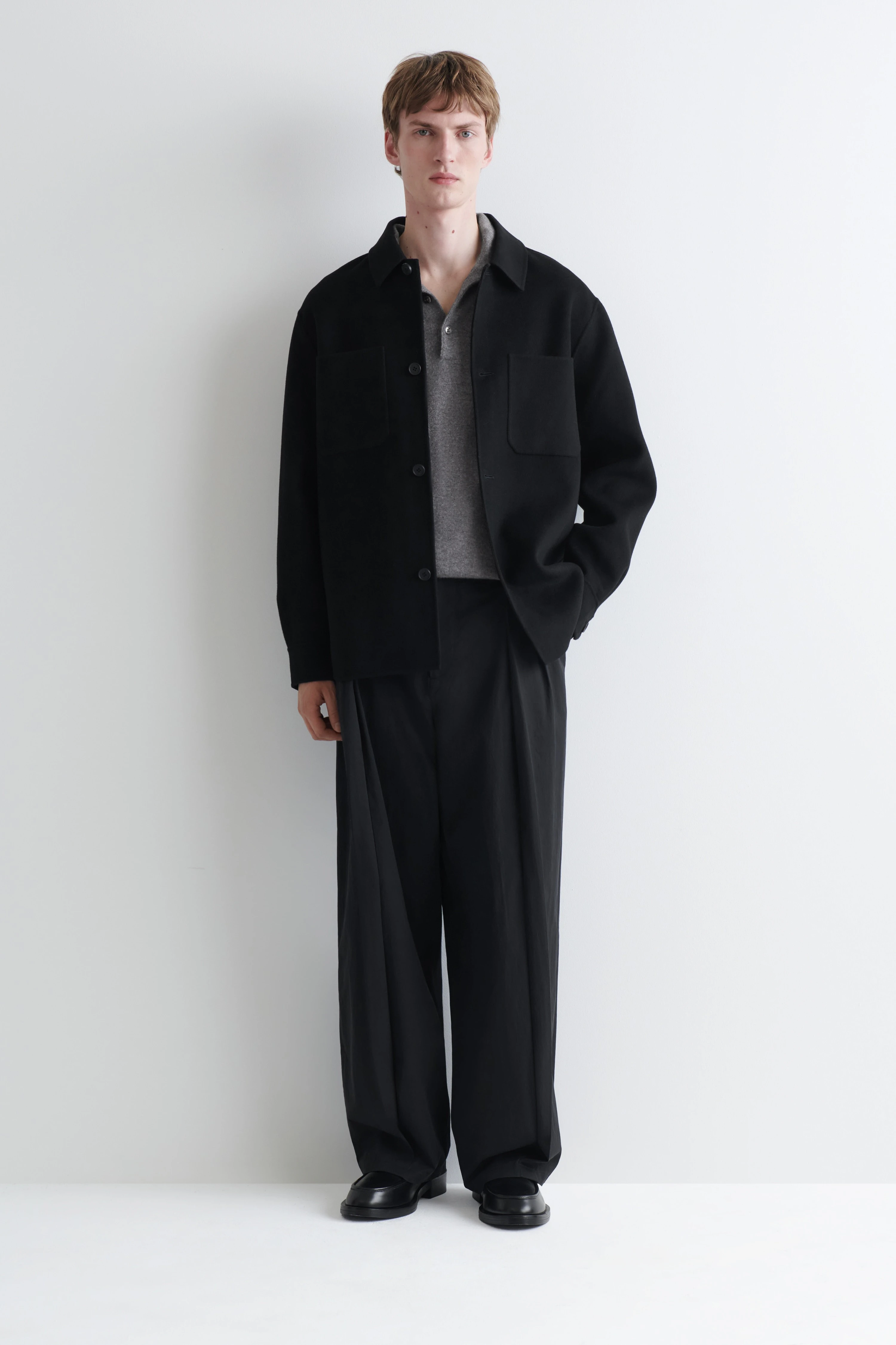 DOUBLE-FACED WOOL OVERSHIRT - 3