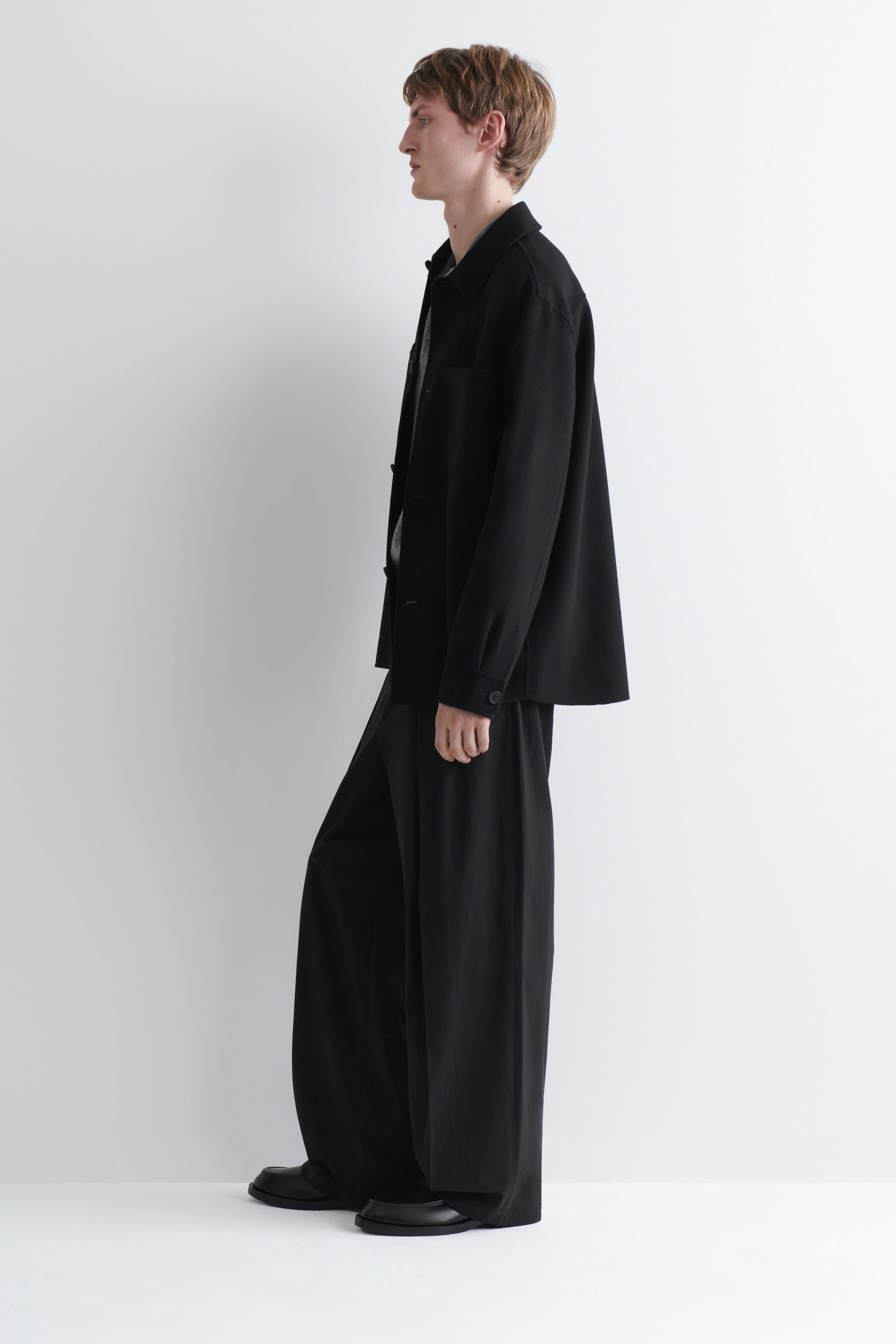 DOUBLE-FACED WOOL OVERSHIRT - 4